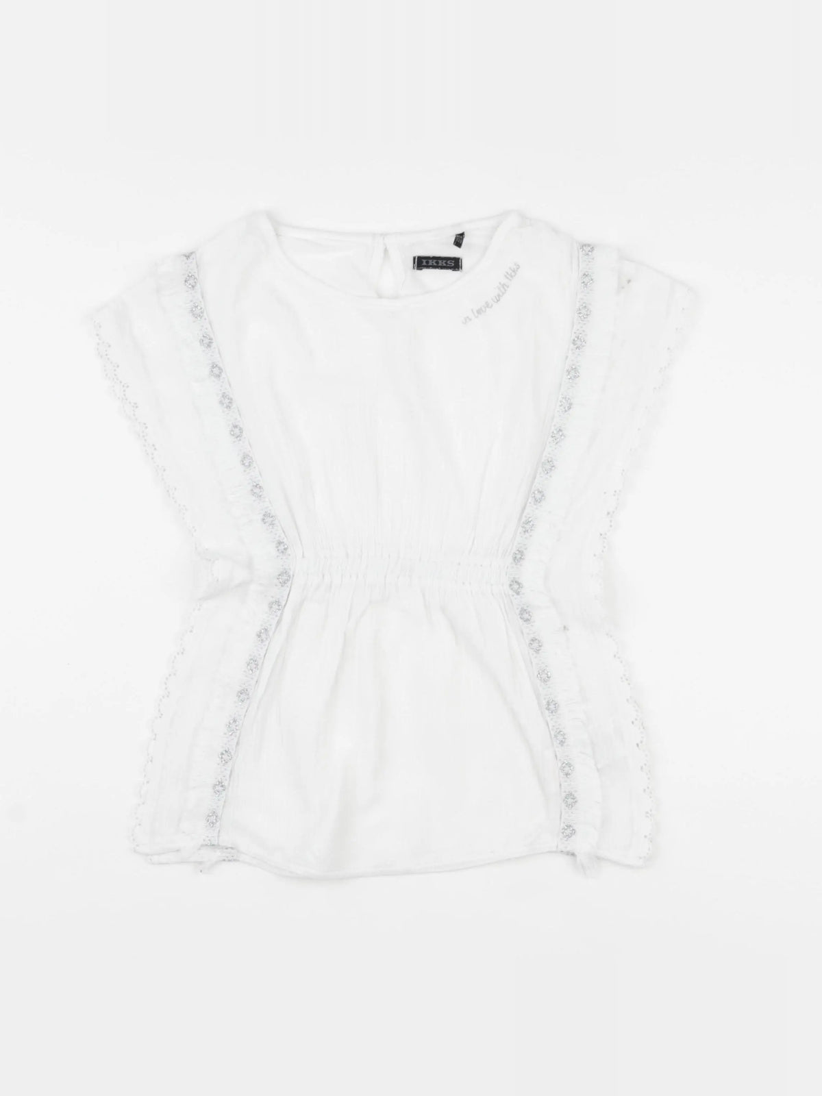 IKKS - blouse argent, blanc - 8 ans