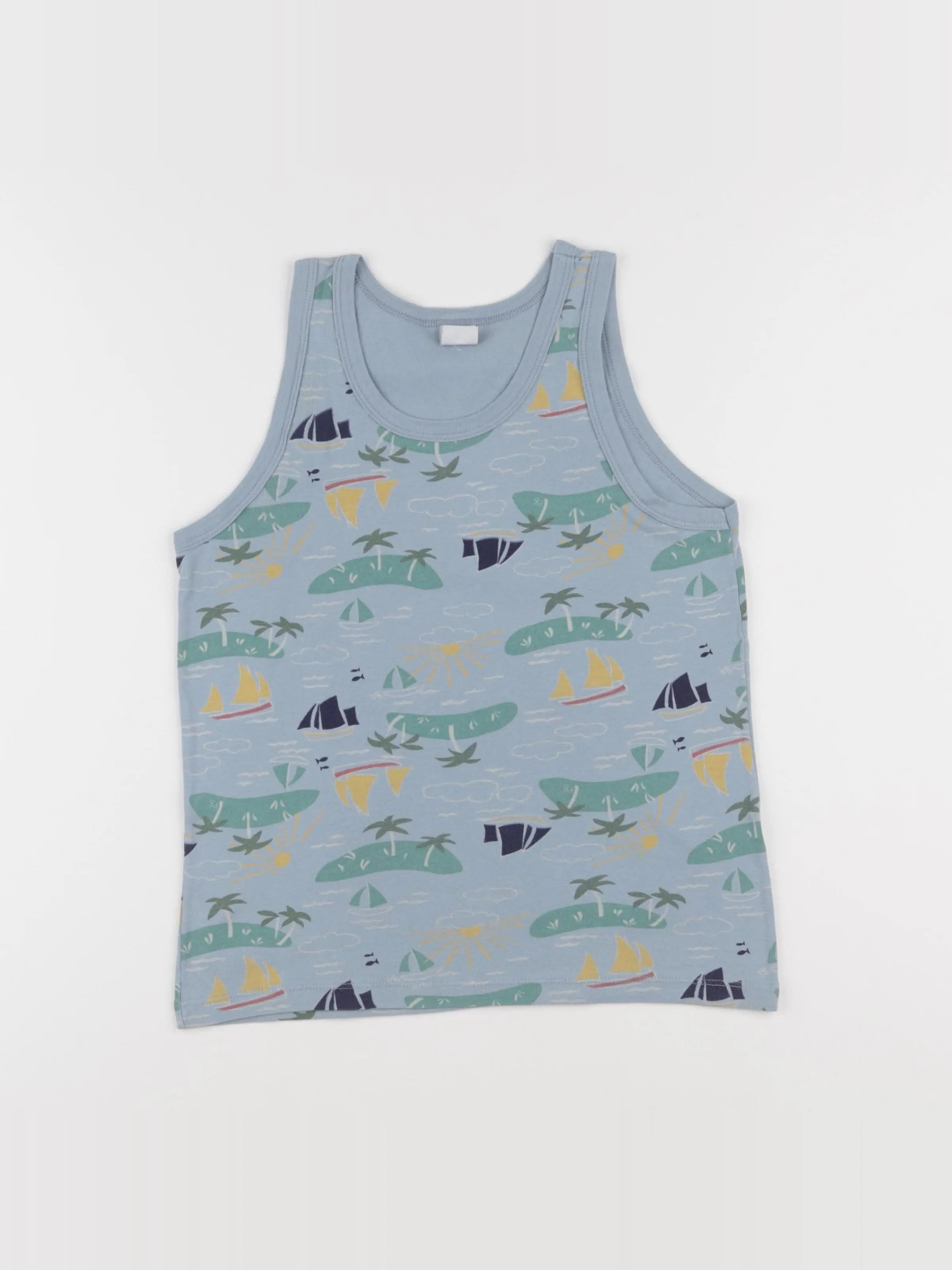 Petit Bateau - maillot de corps bleu - 12 ans