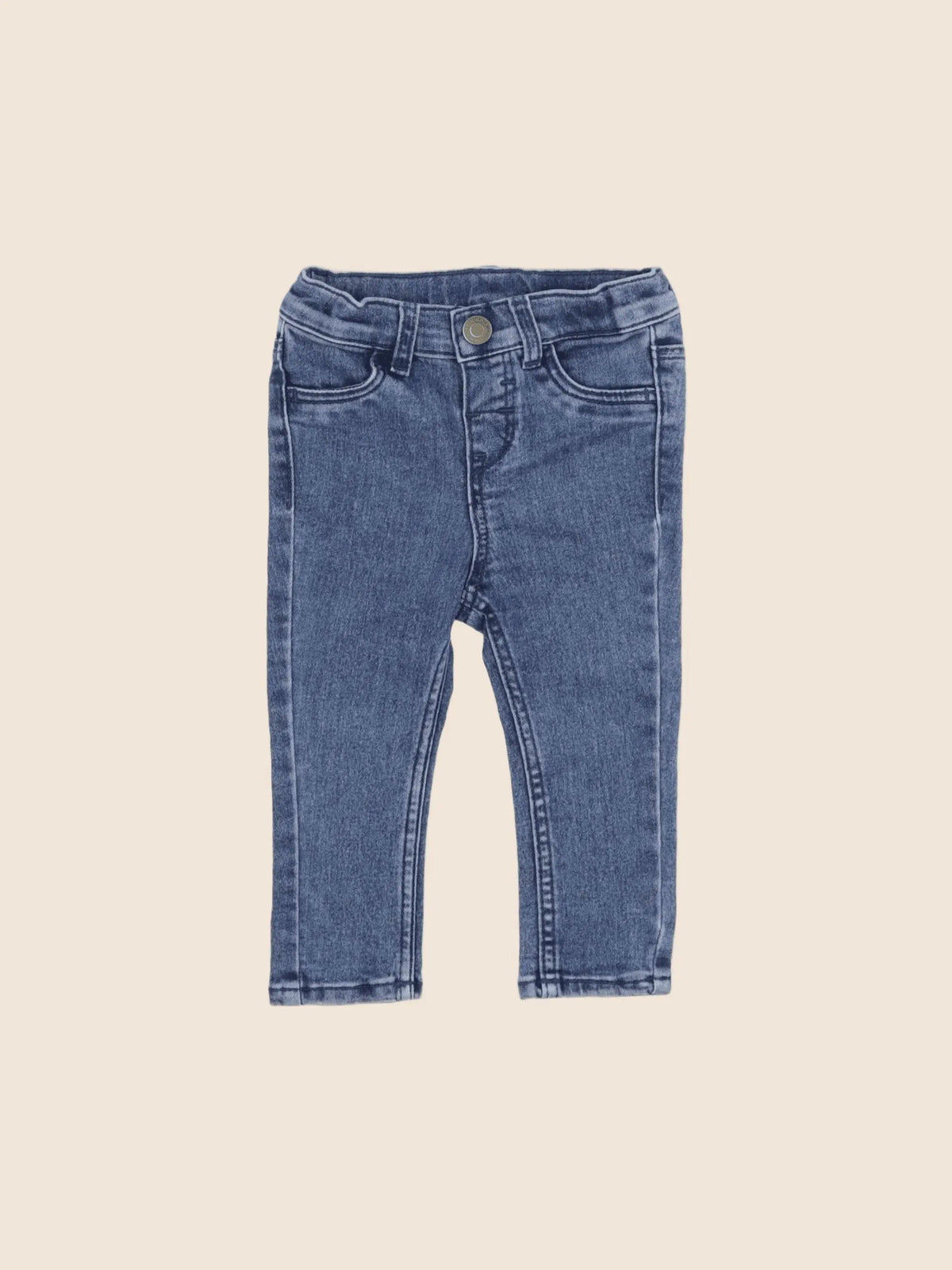 H&M - jean bleu - 6/9 mois