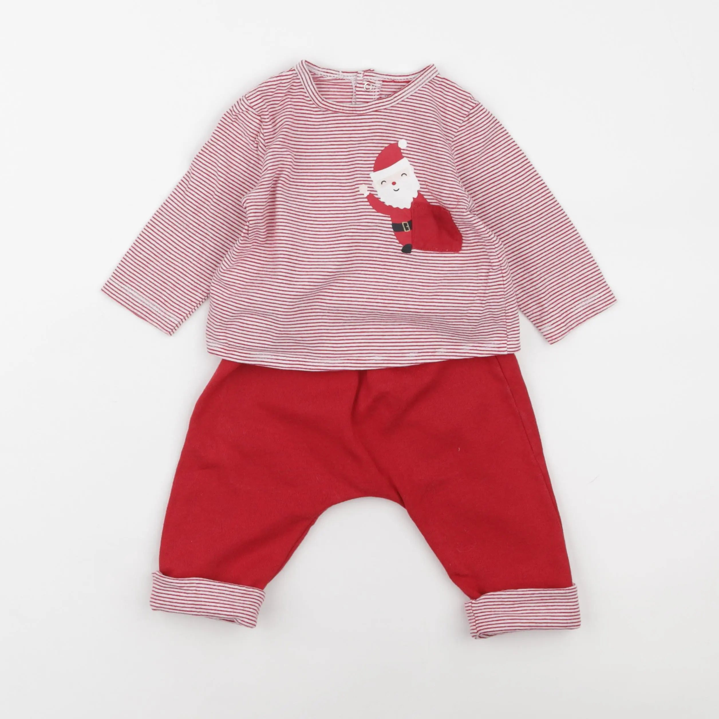 Vertbaudet - ensemble rouge - 9 mois