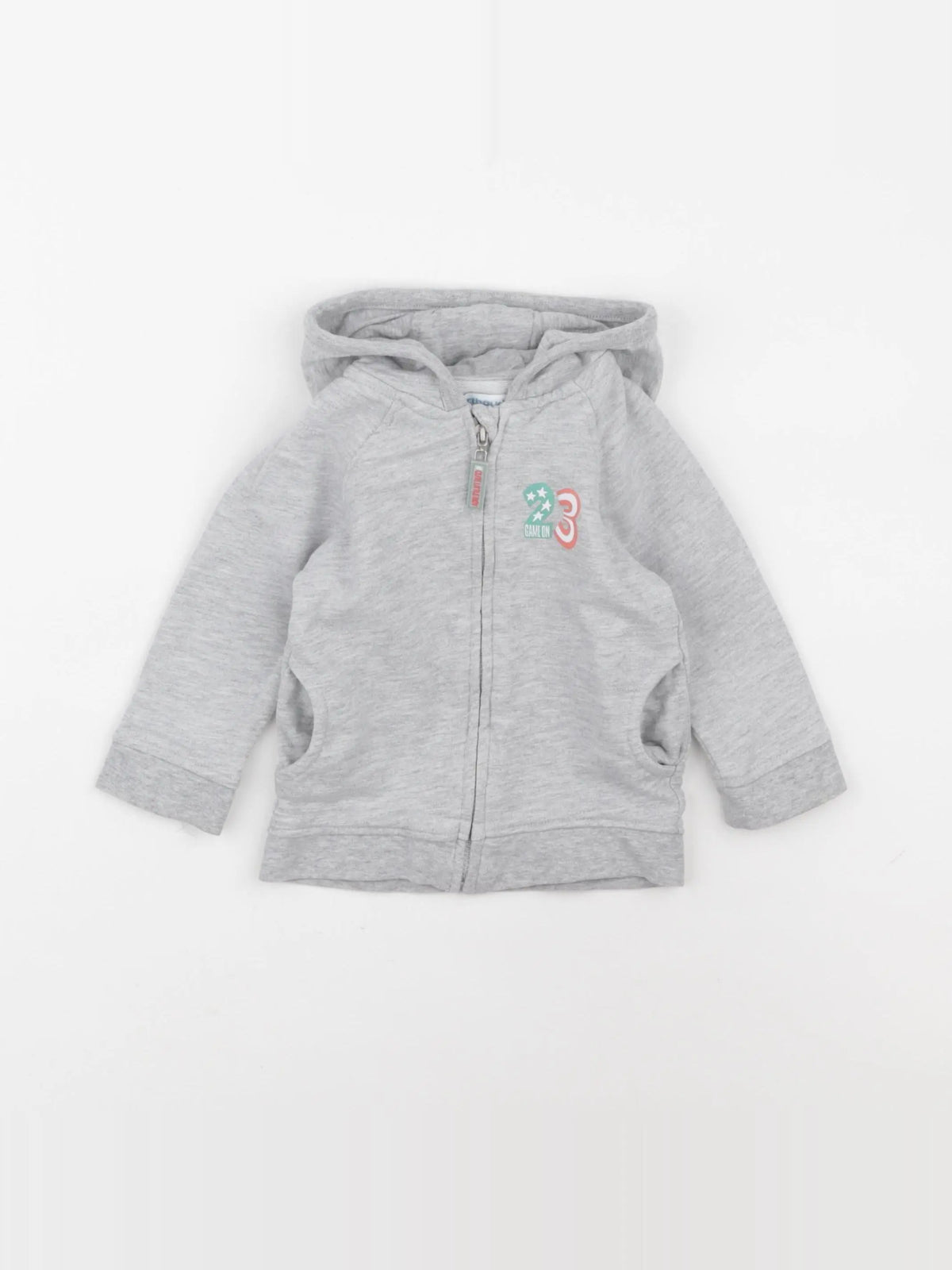 Vertbaudet - sweat gris - 12 mois