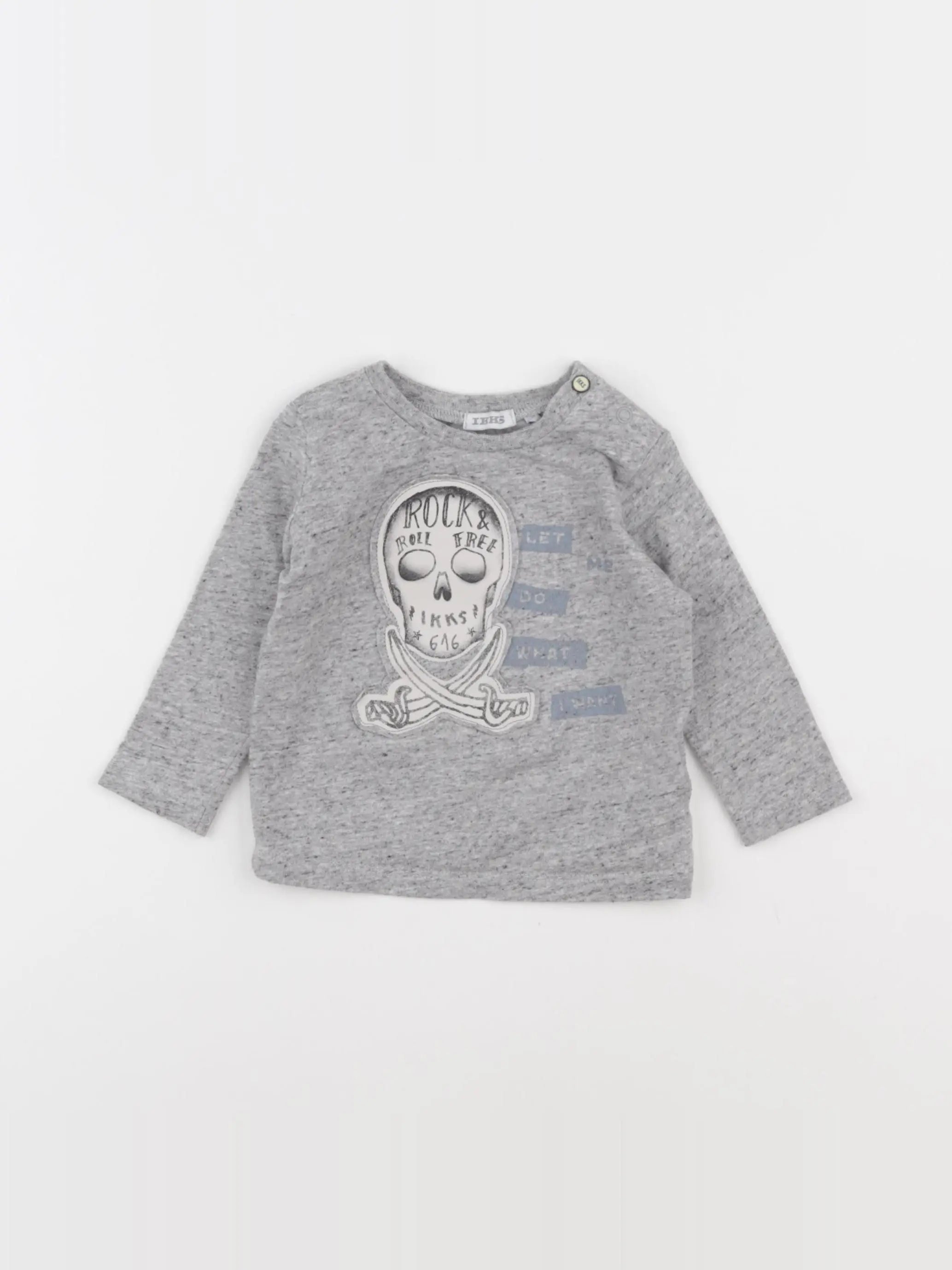 IKKS - tee-shirt gris - 6 mois