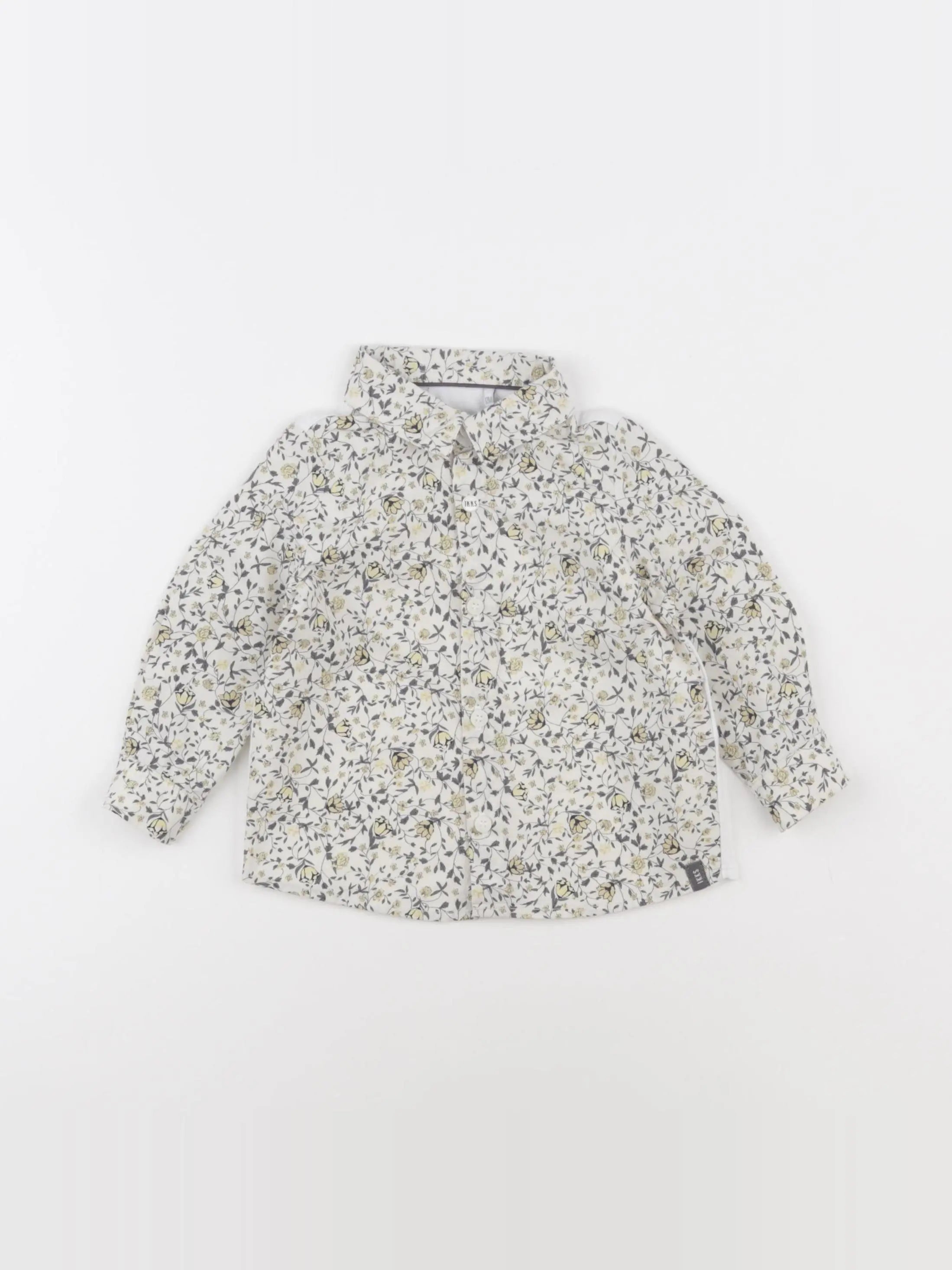 IKKS - chemise blanc, jaune, gris - 12 mois