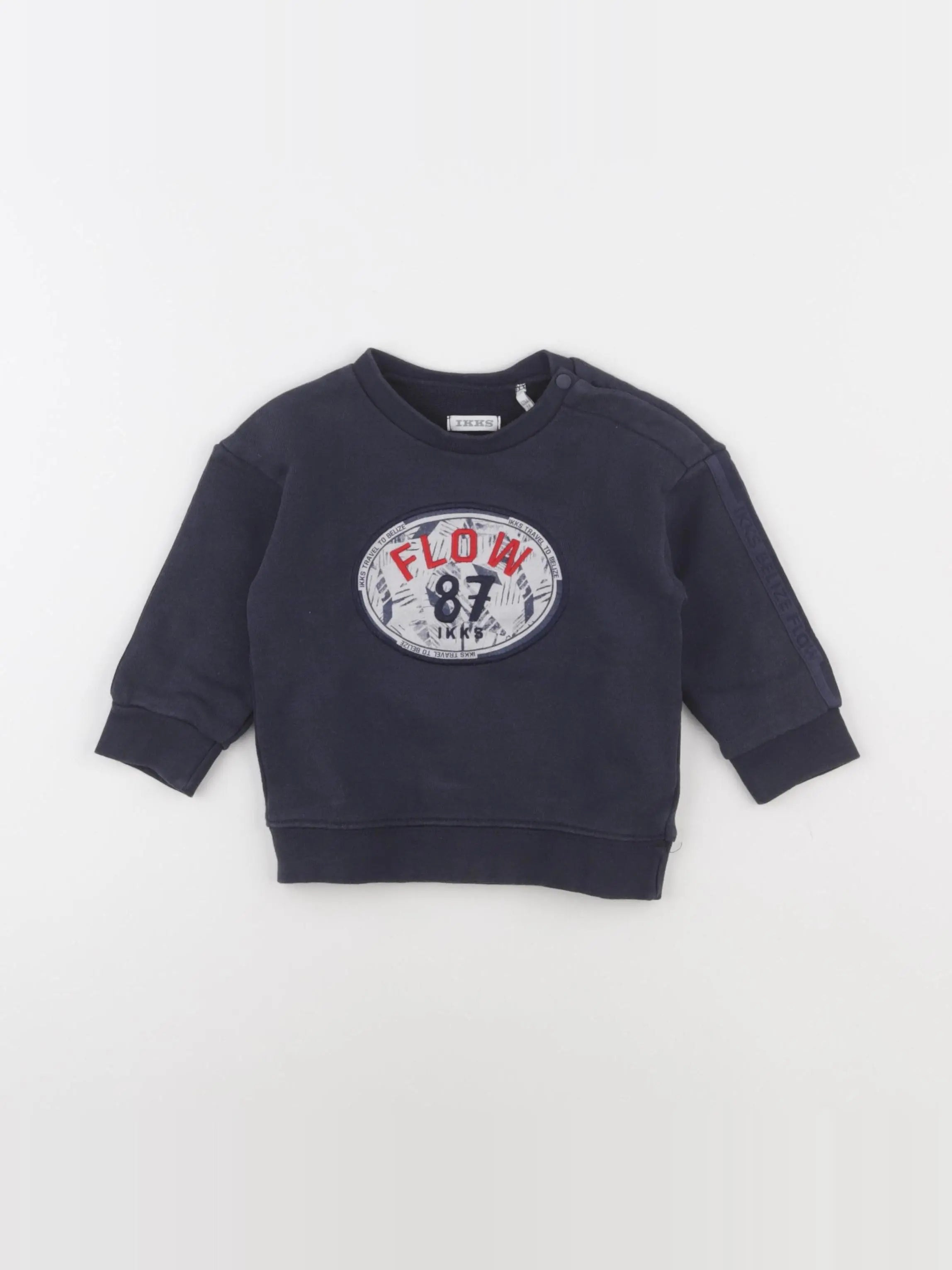 IKKS - sweat bleu - 12 mois