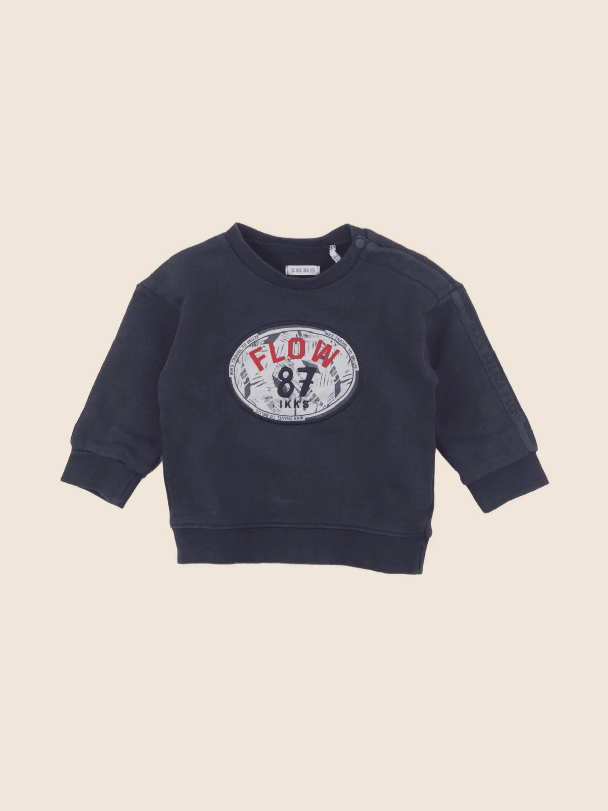 IKKS - sweat bleu - 12 mois