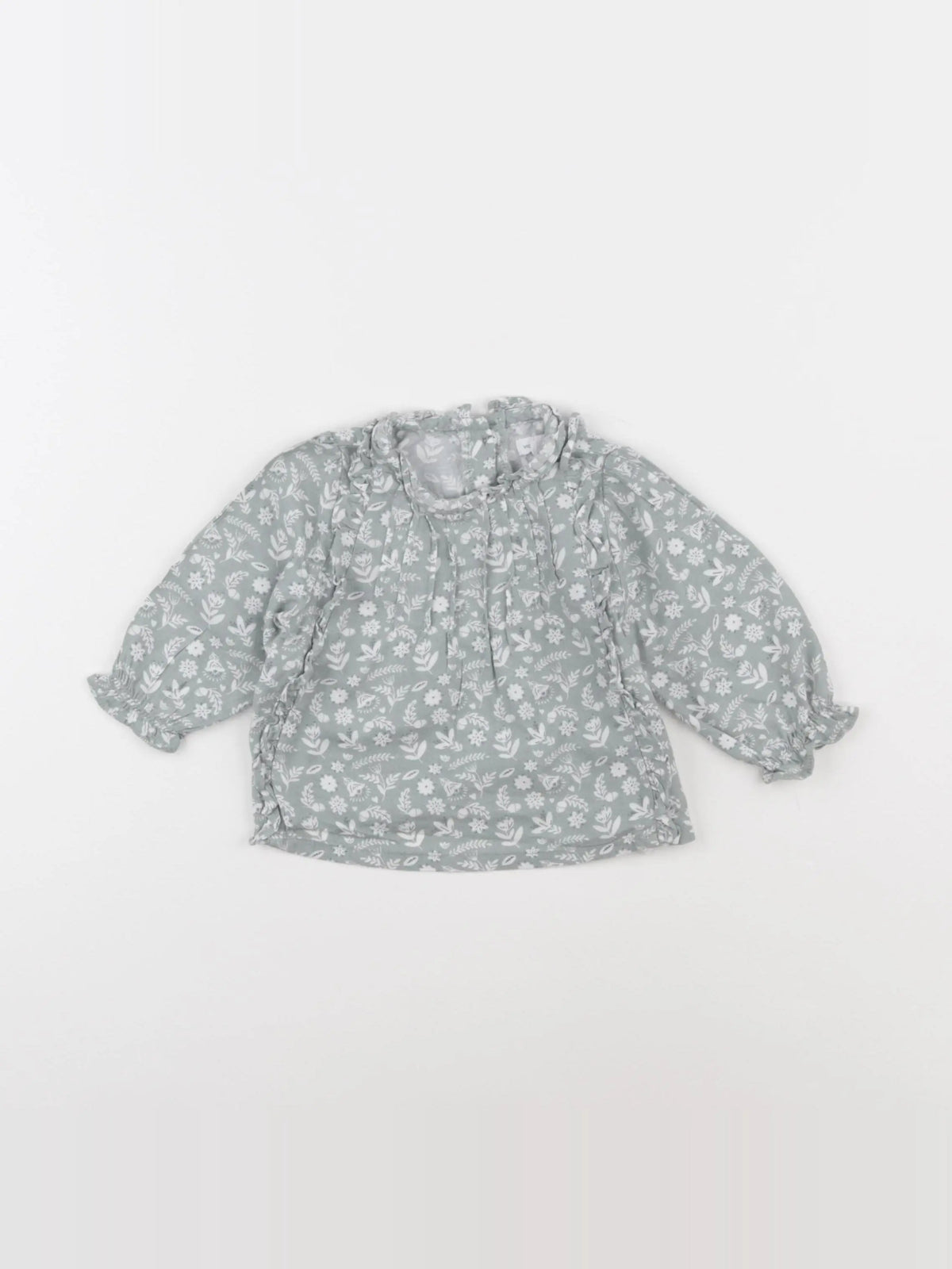 Vertbaudet - blouse vert - 6 mois