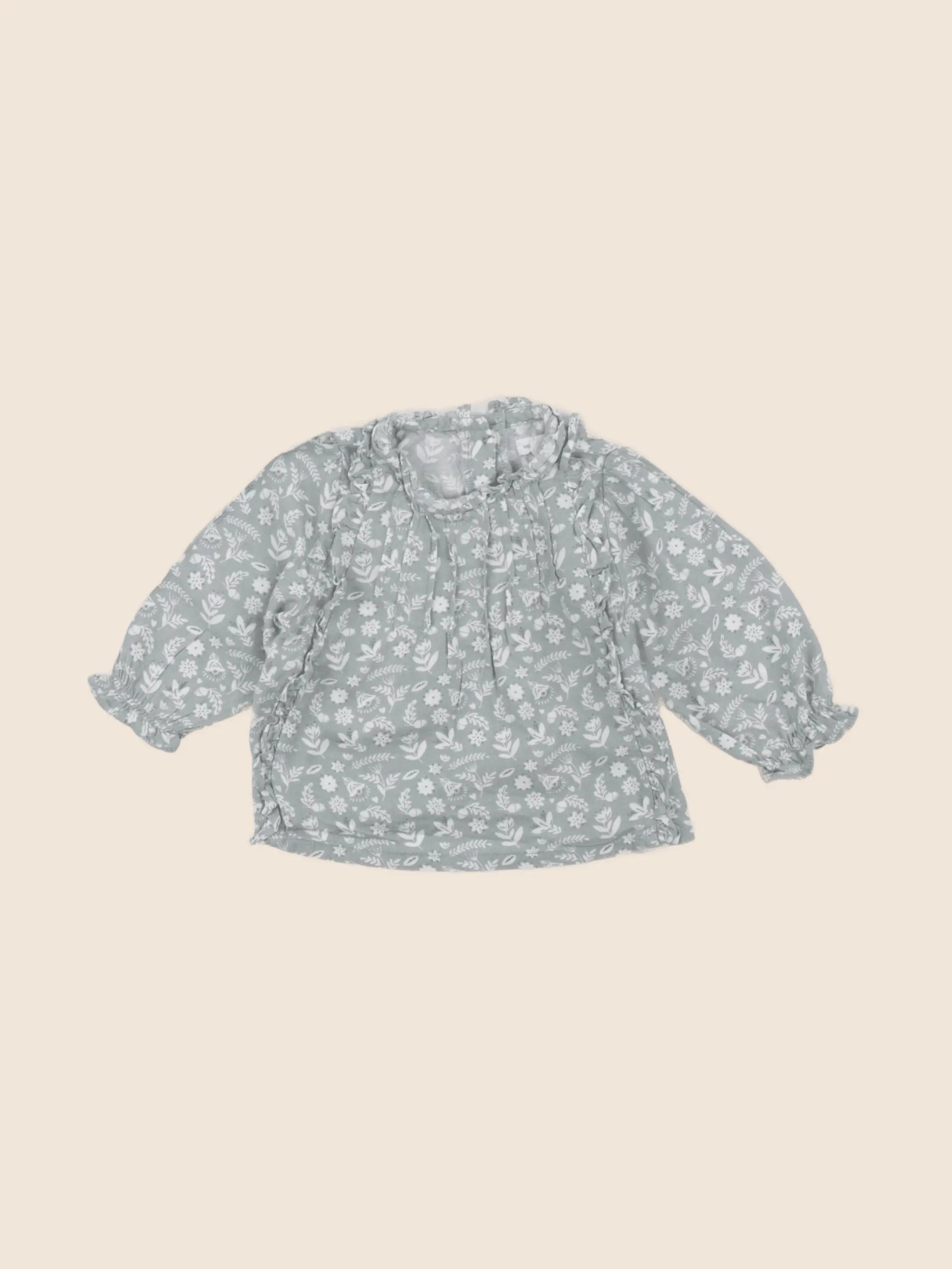 Vertbaudet - blouse vert - 6 mois
