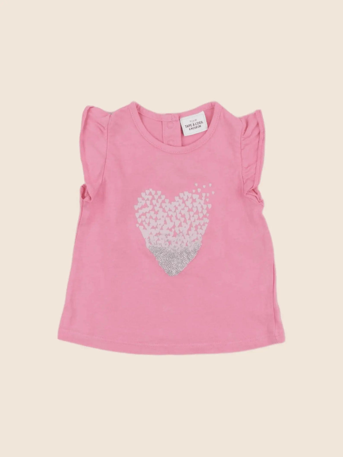 Tape à l'oeil - tee-shirt rose - 6 mois