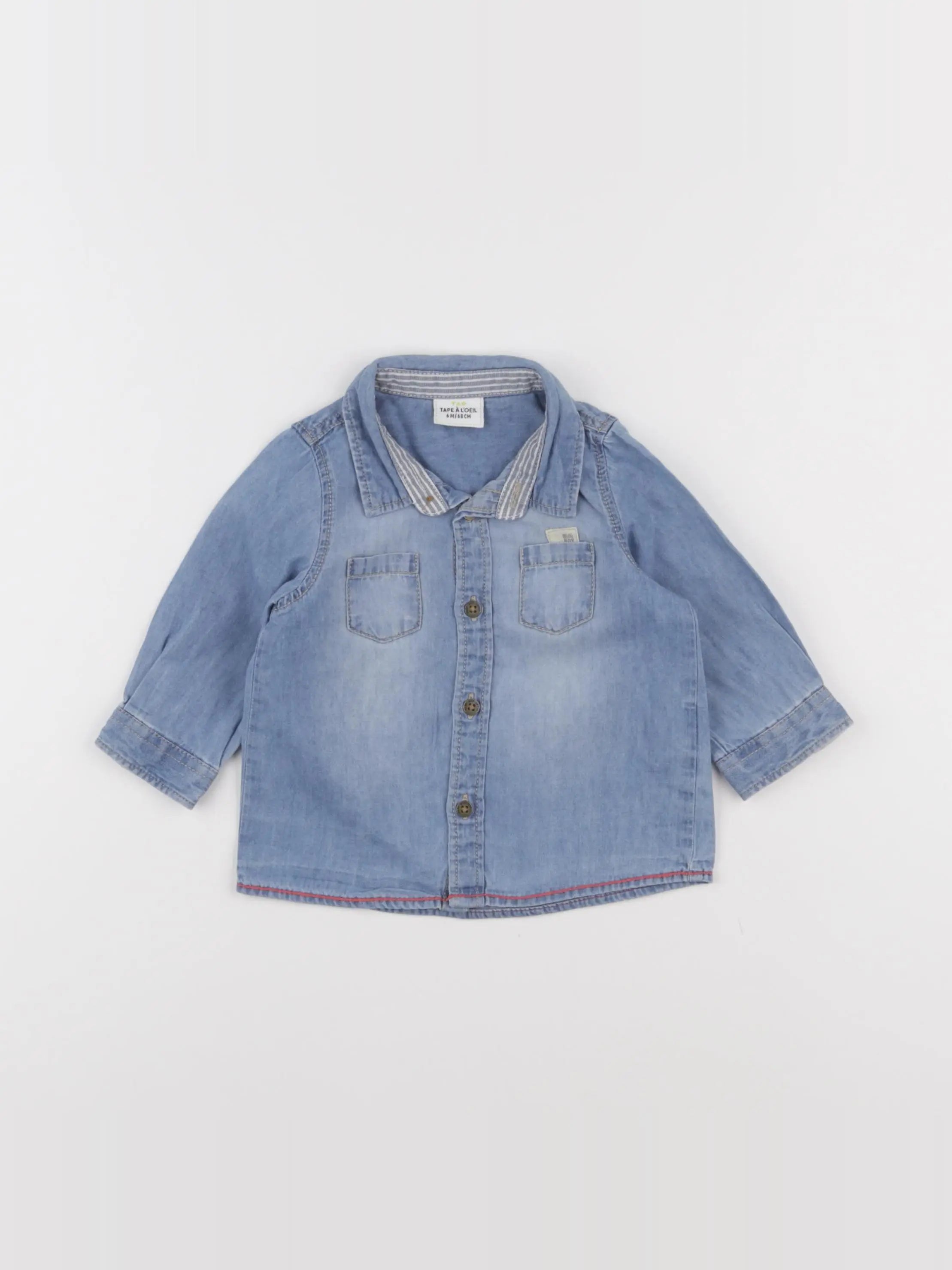 Tape à l'oeil - chemise bleu - 6 mois