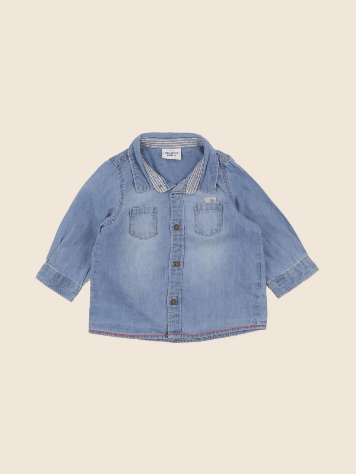 Tape à l'oeil - chemise bleu - 6 mois