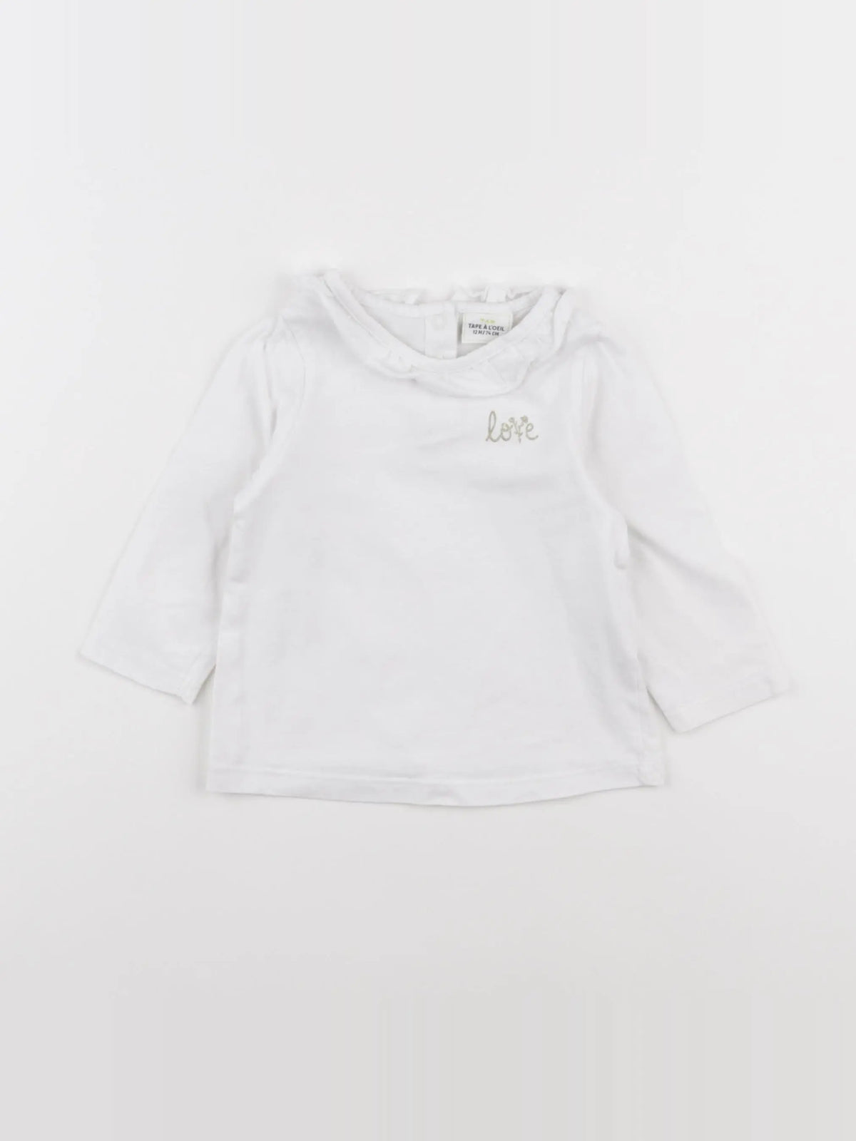 Tape à l'oeil - tee-shirt blanc - 12 mois