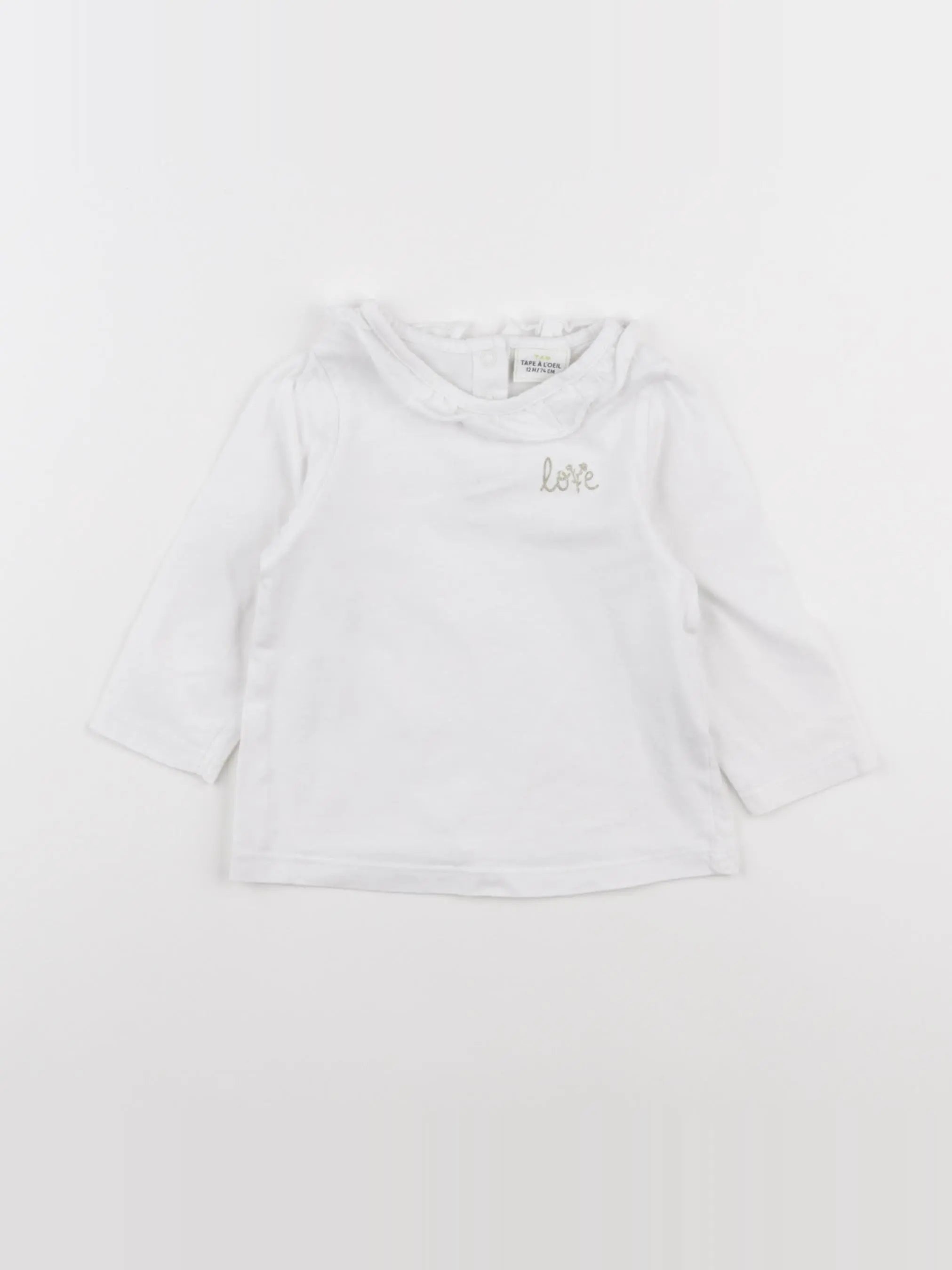 Tape à l'oeil - tee-shirt blanc - 12 mois