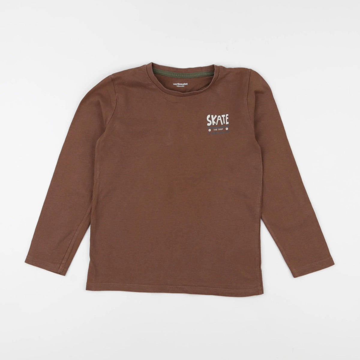 Vertbaudet - tee-shirt marron - 8 ans