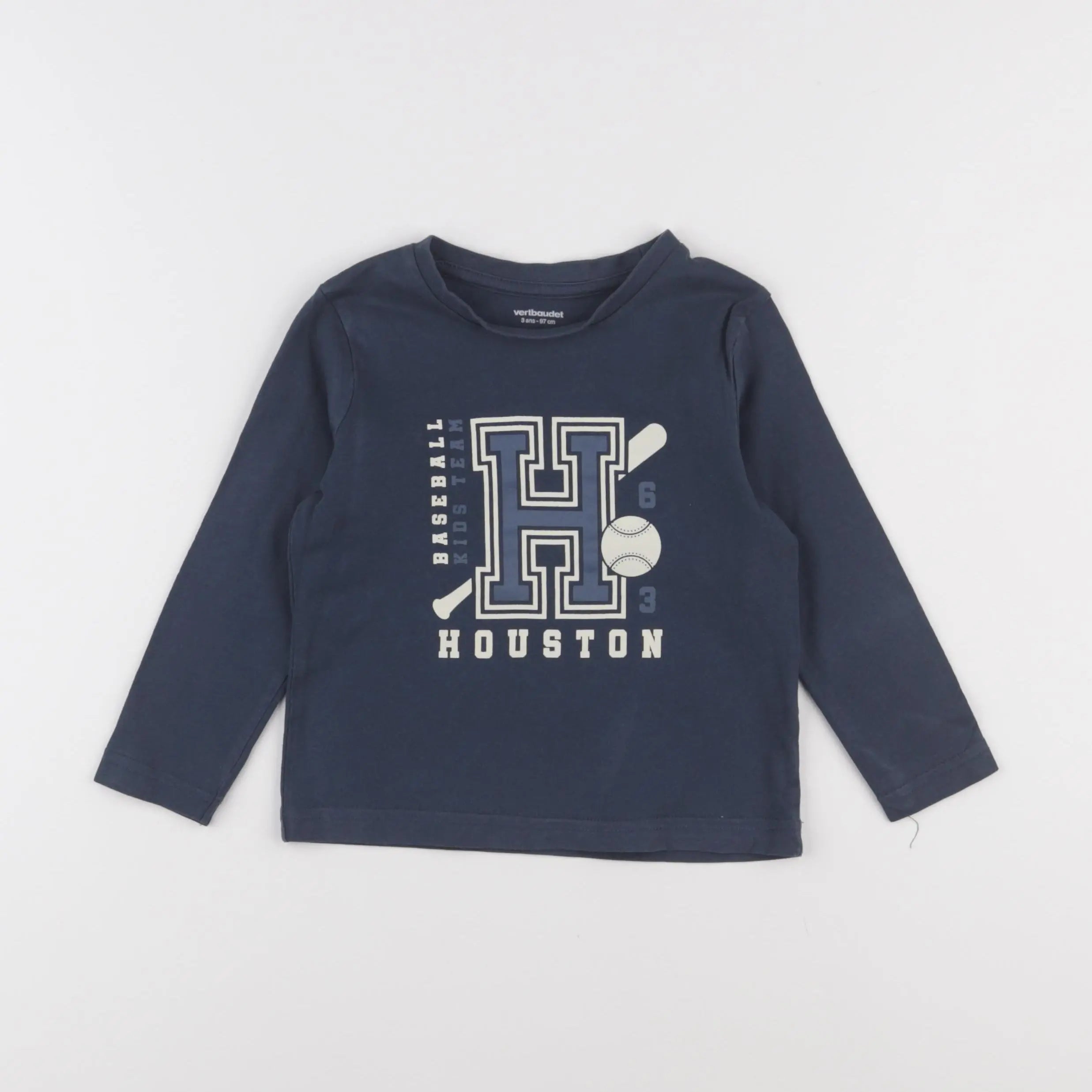 Vertbaudet - tee-shirt bleu - 3 ans