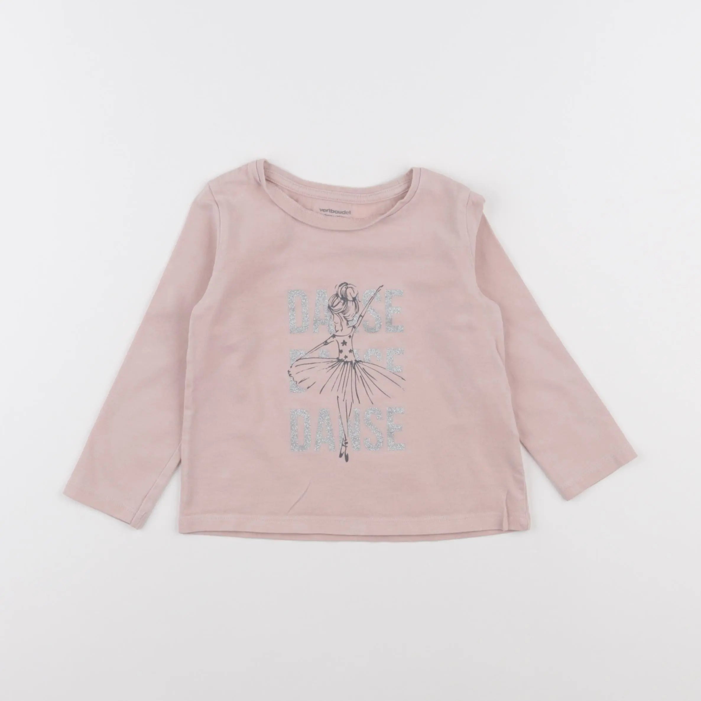 Vertbaudet - tee-shirt rose - 2 ans