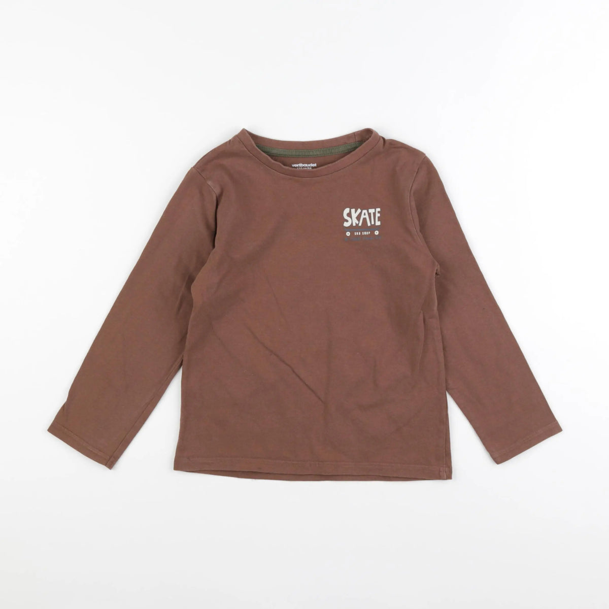 Vertbaudet - tee-shirt marron - 6 ans