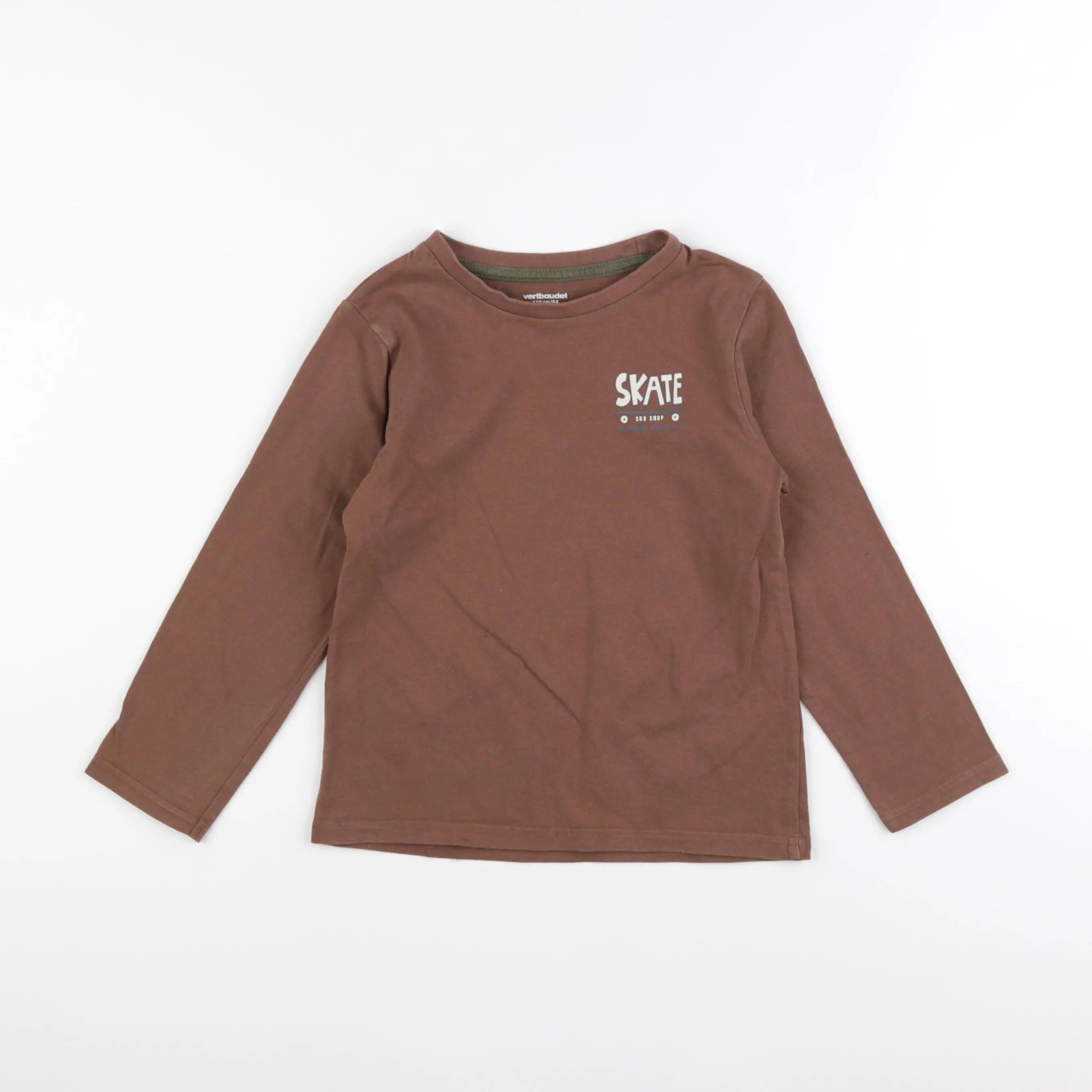 Vertbaudet - tee-shirt marron - 6 ans