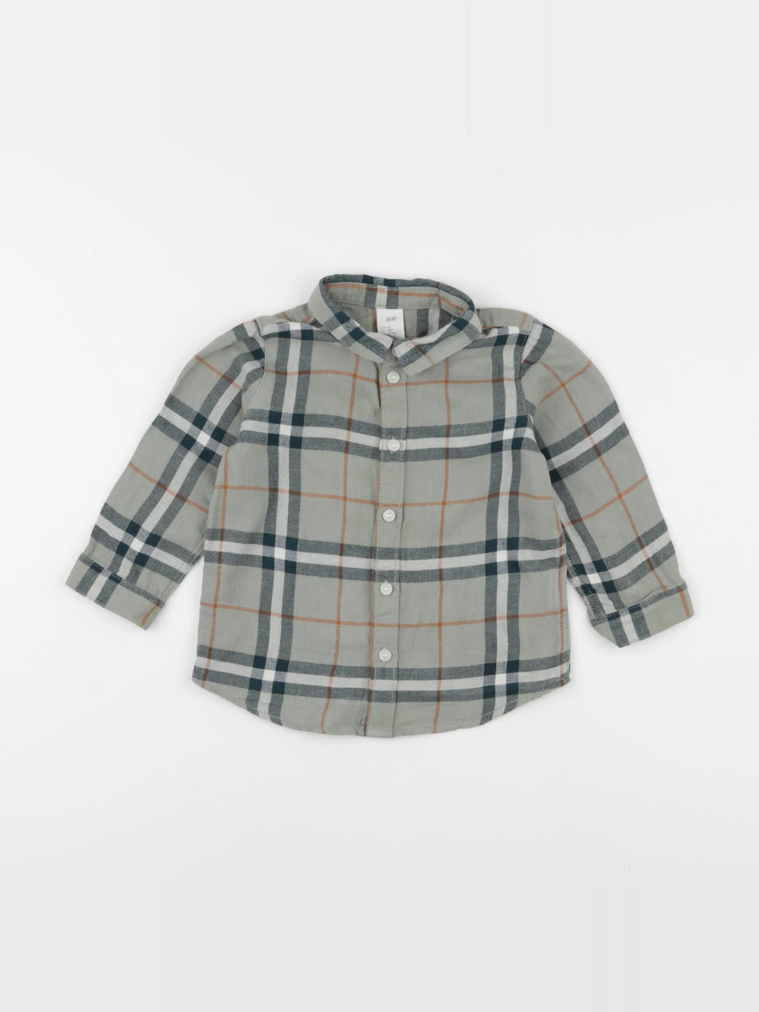 H&M - chemise vert - 12/18 mois
