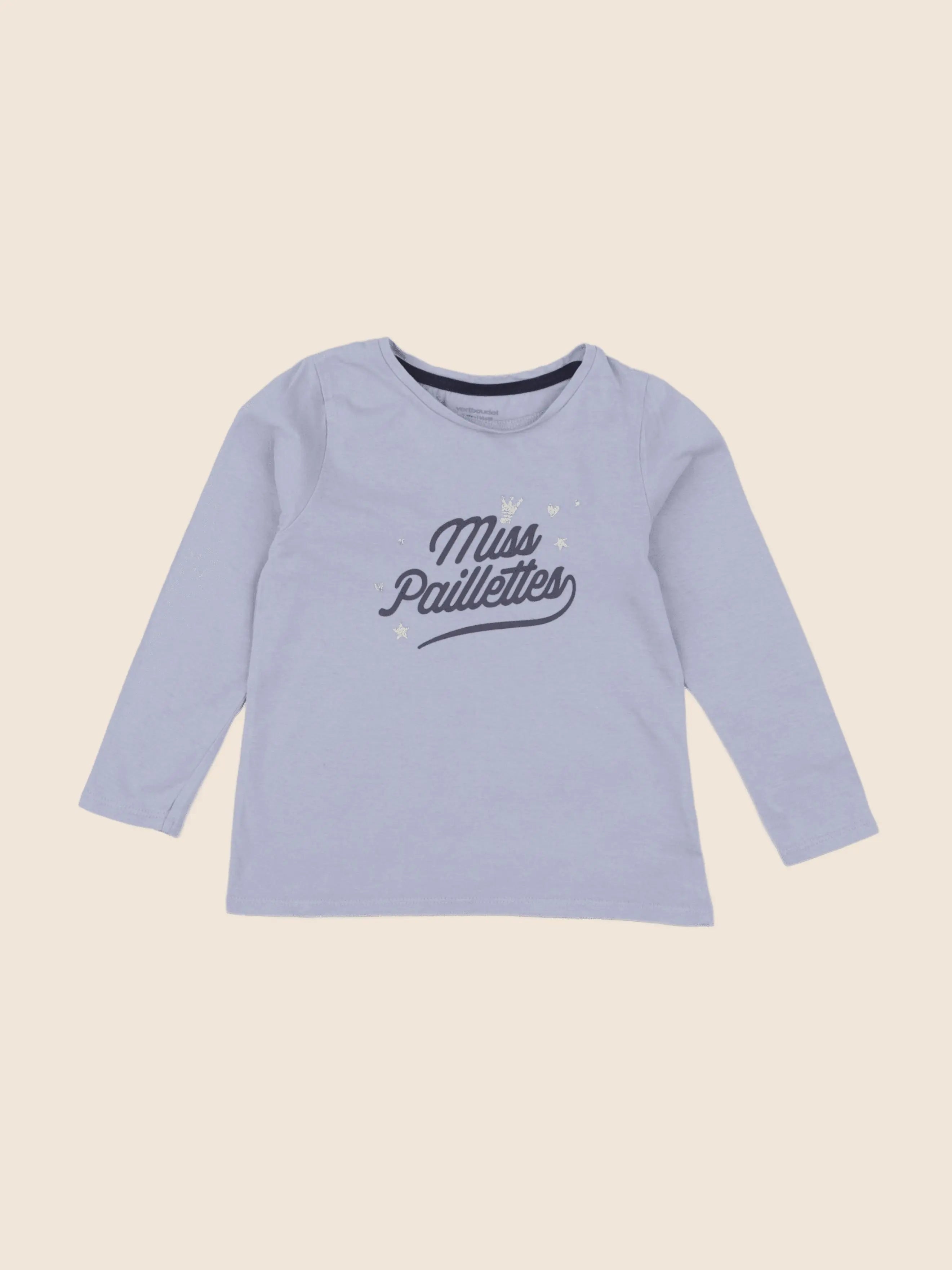 Vertbaudet - tee-shirt bleu - 6 ans