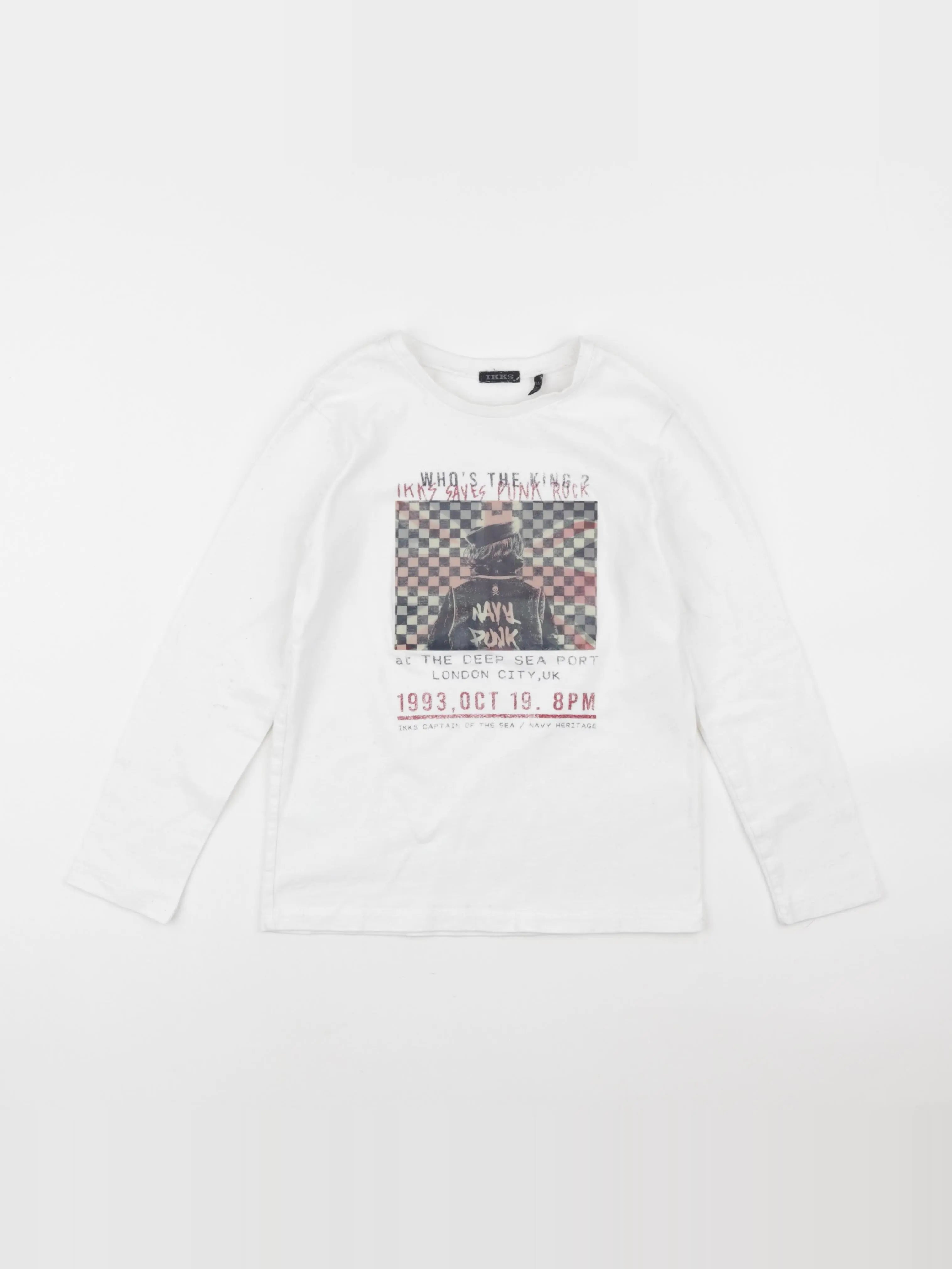 IKKS - tee-shirt blanc - 8 ans