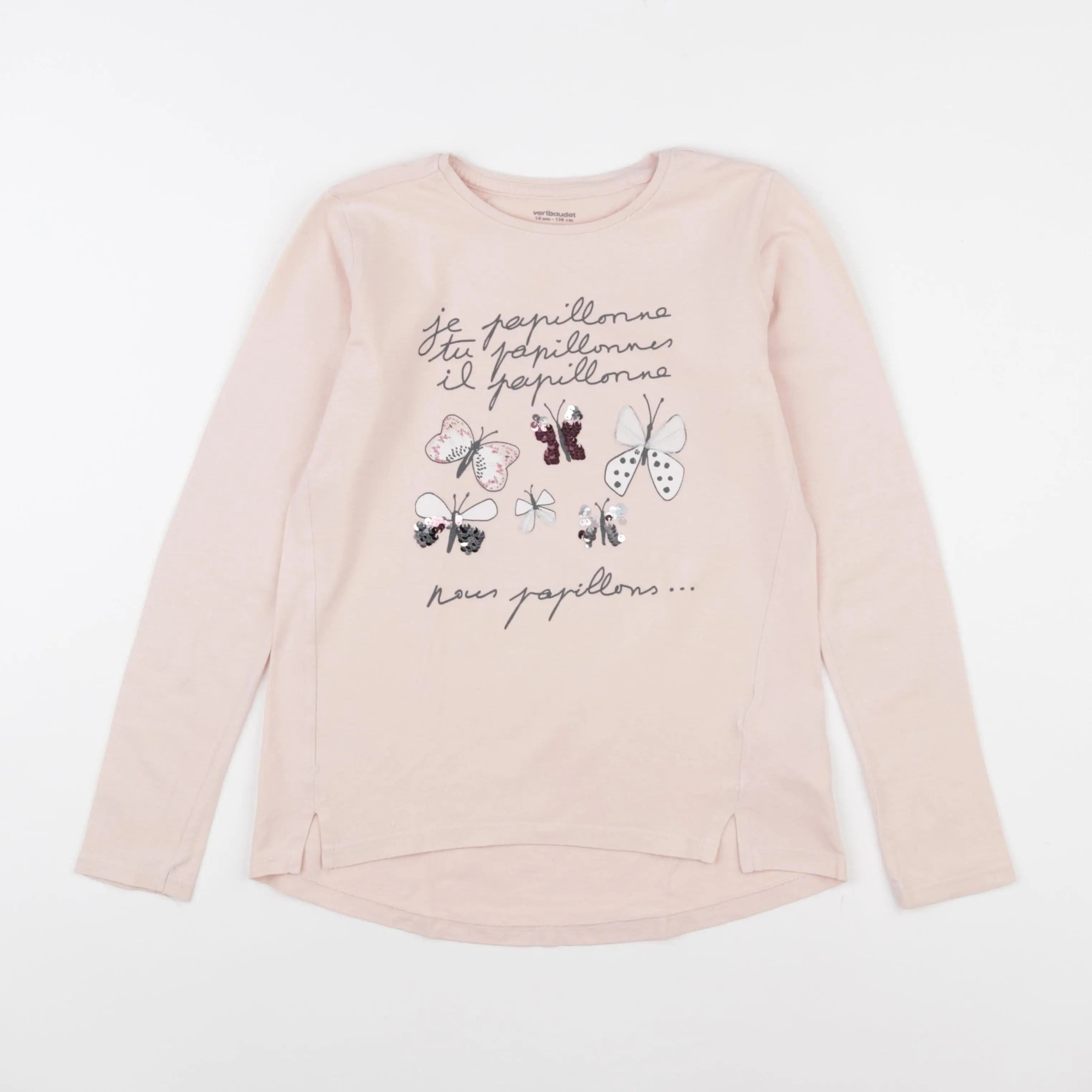 Vertbaudet - tee-shirt rose - 10 ans