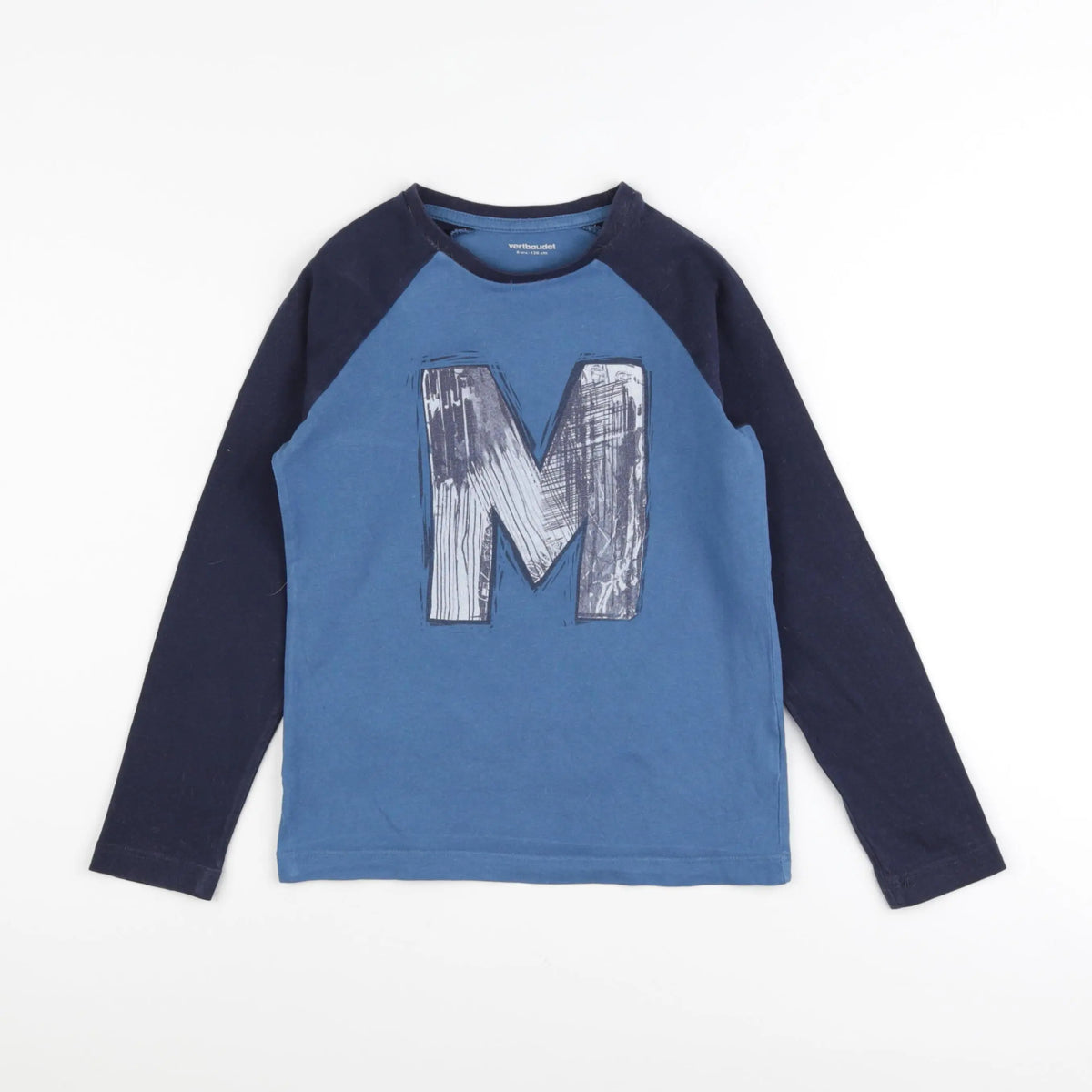 Vertbaudet - tee-shirt bleu - 8 ans