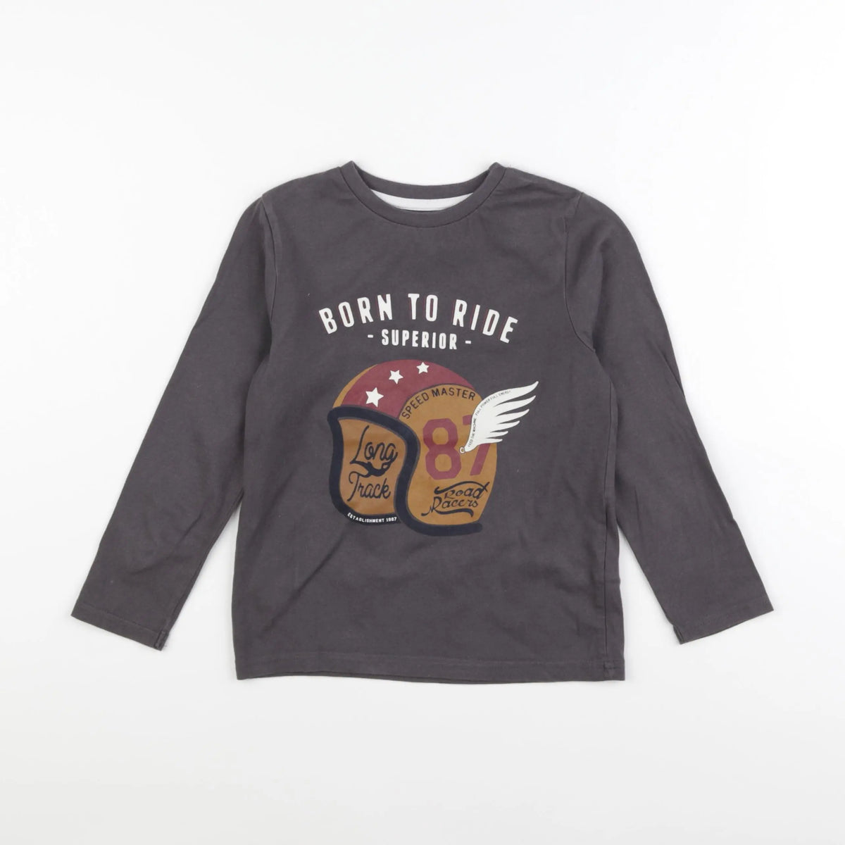 Vertbaudet - tee-shirt gris - 6 ans