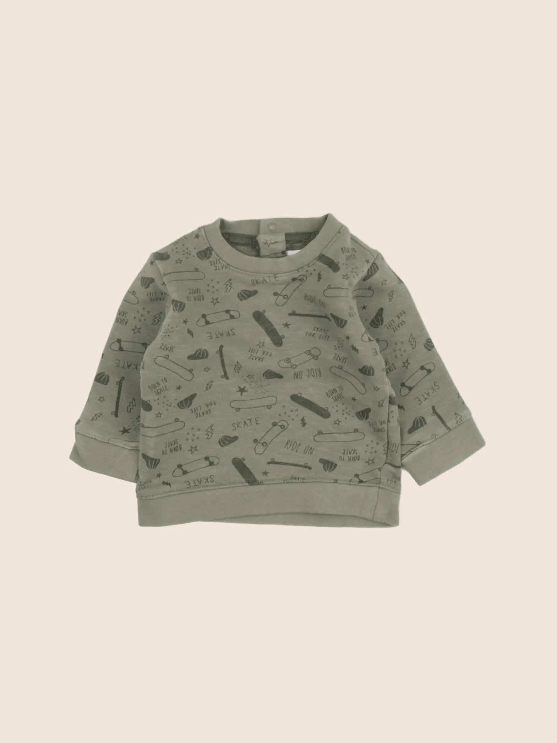 Vertbaudet - sweat vert - 3 mois