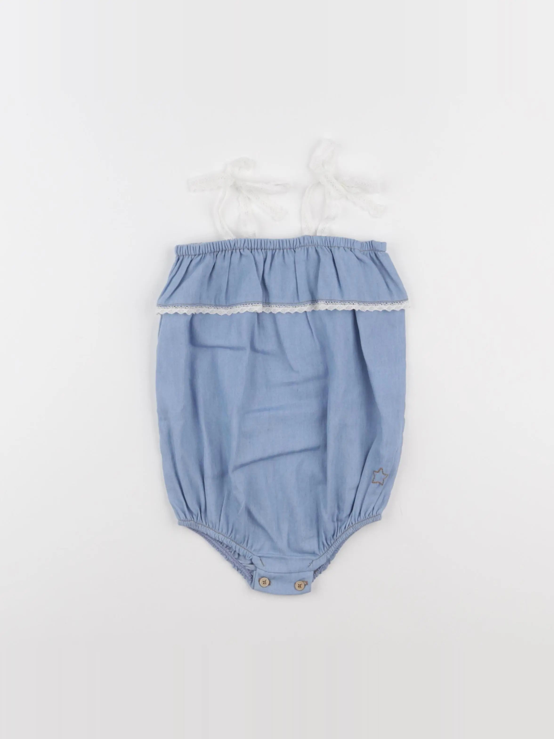 Tocoto vintage - combinaison bleu - 6 mois