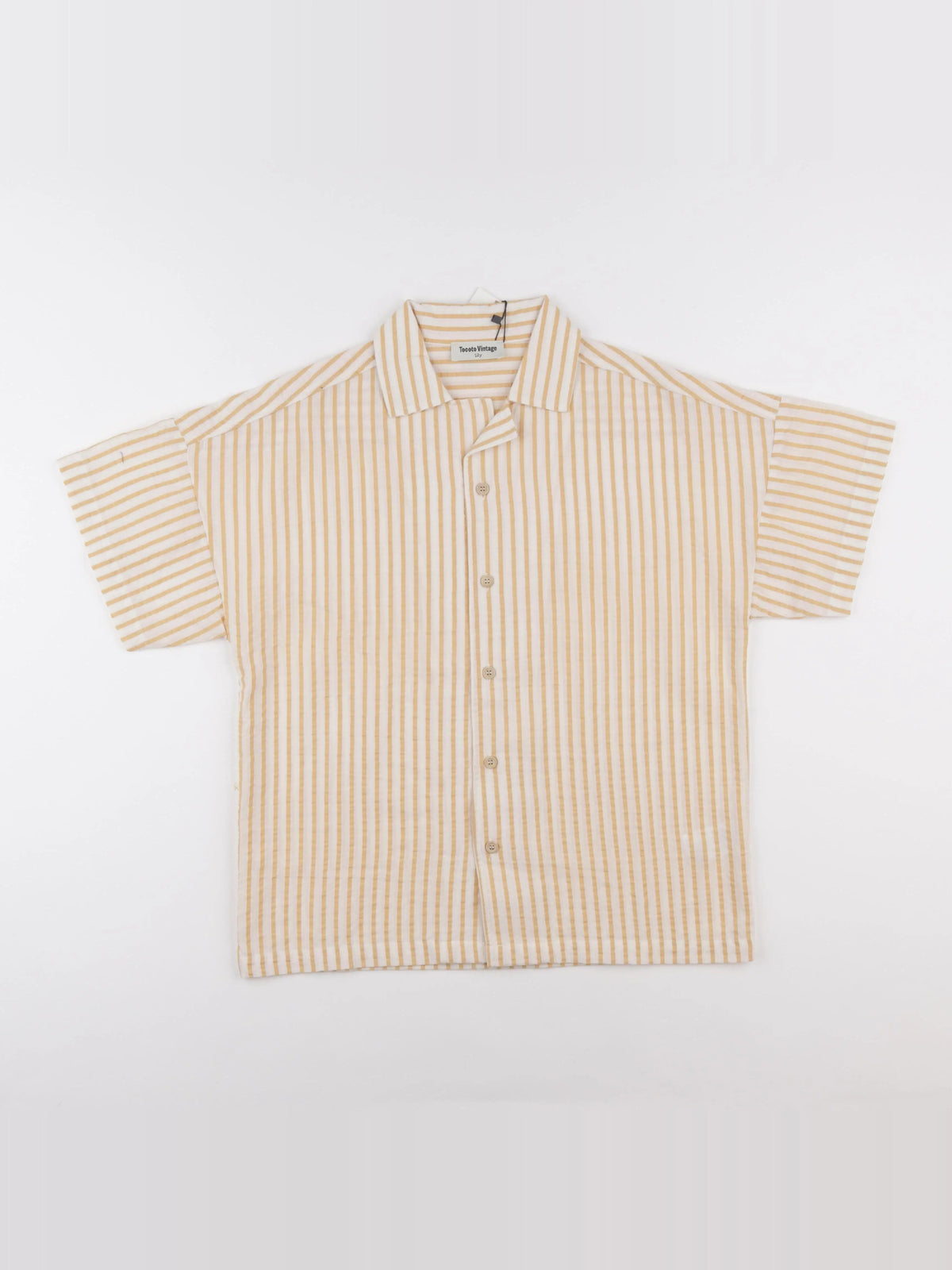 Tocoto vintage - chemise blanc, jaune - 12 ans