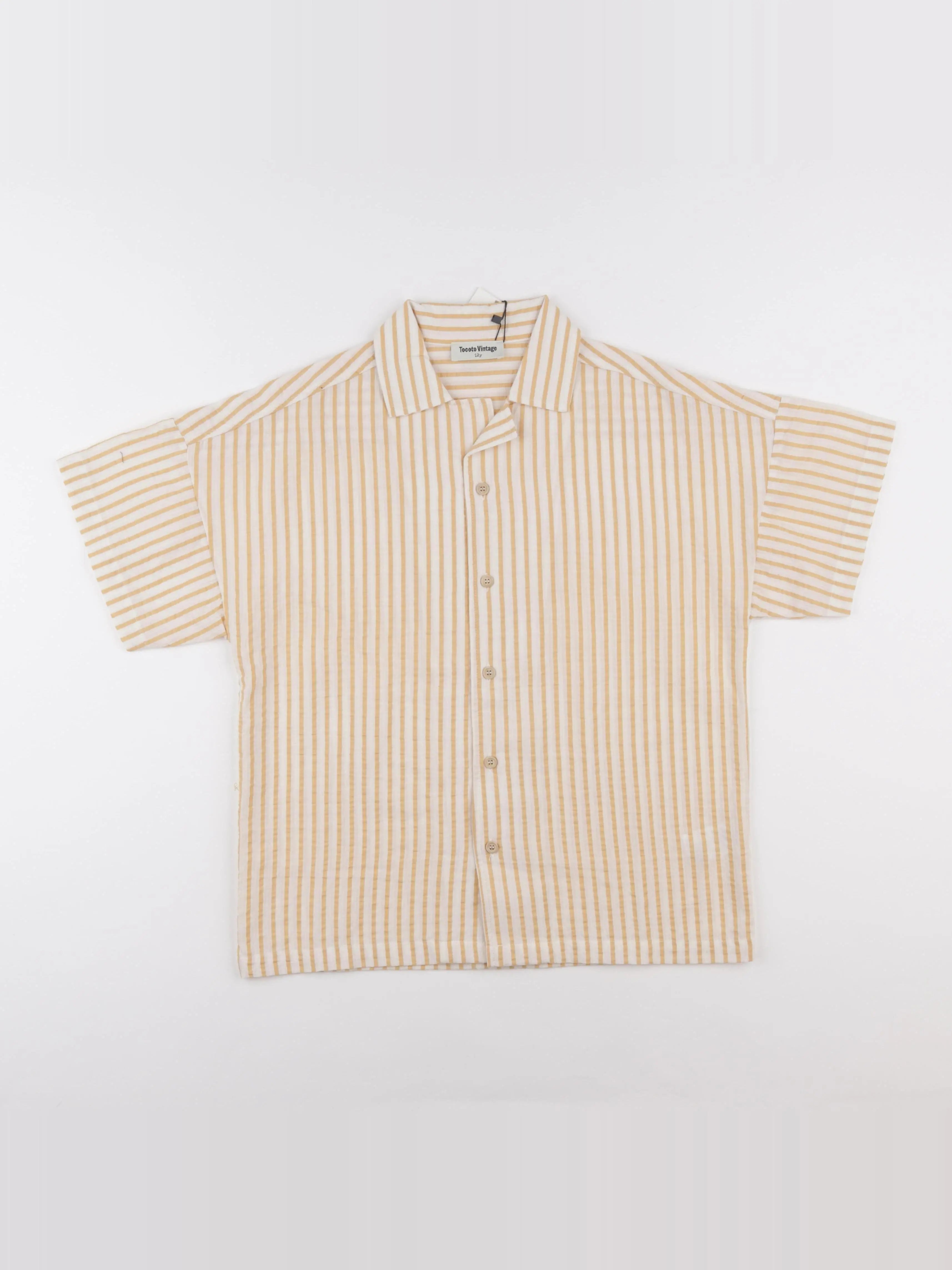 Tocoto vintage - chemise blanc, jaune - 12 ans
