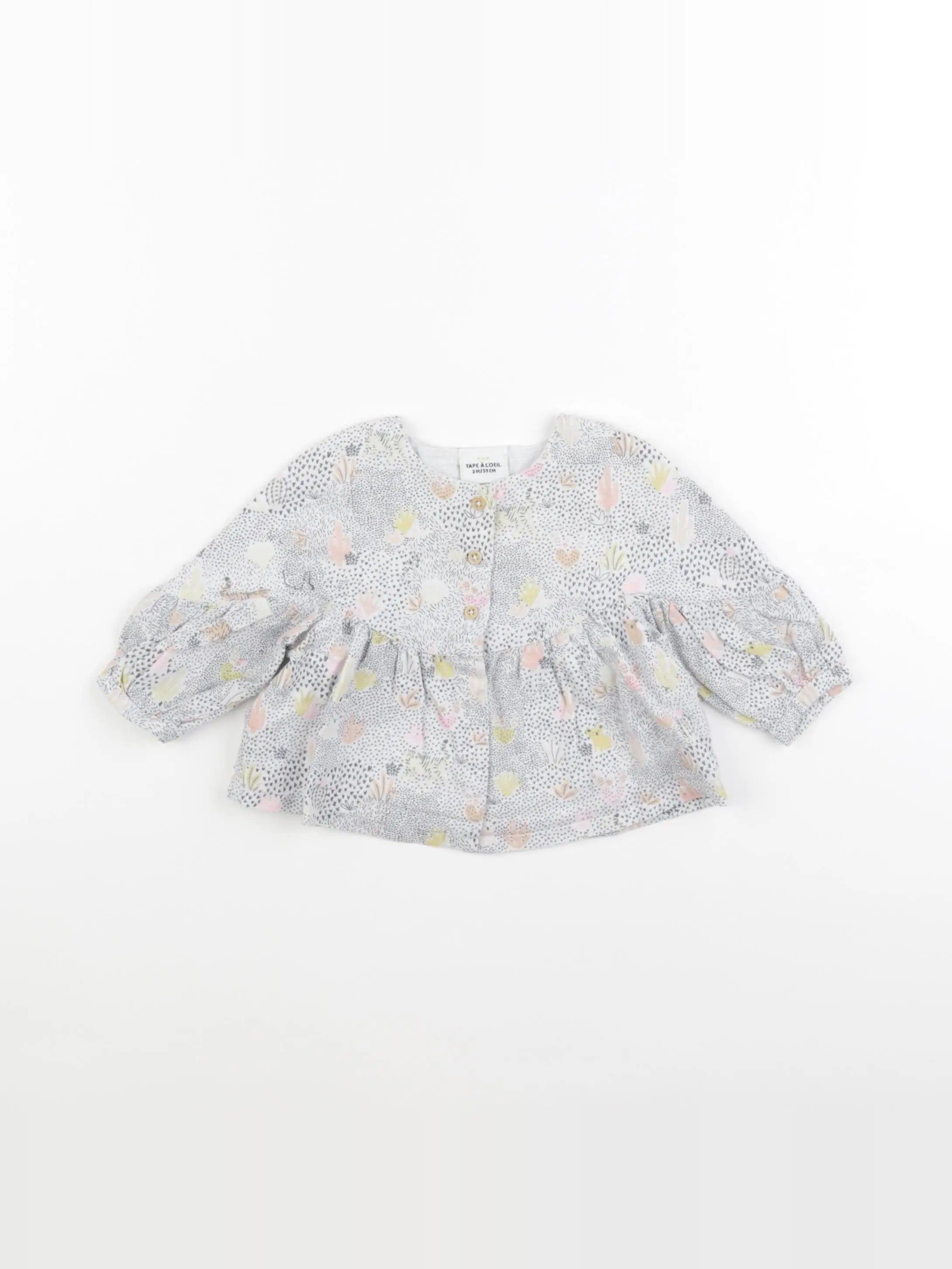 Tape à l'oeil - blouse bleu - 3 mois