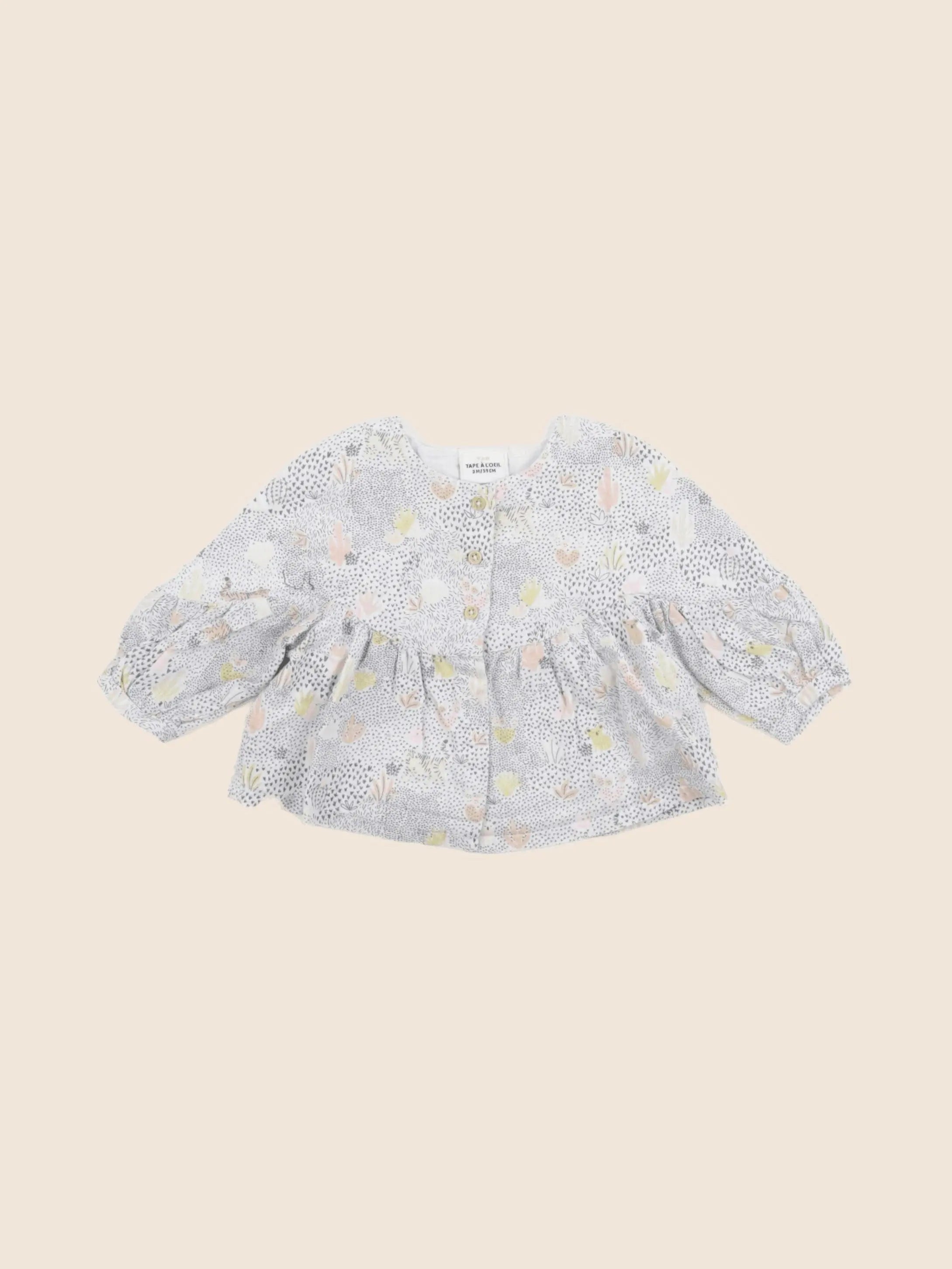 Tape à l'oeil - blouse bleu - 3 mois
