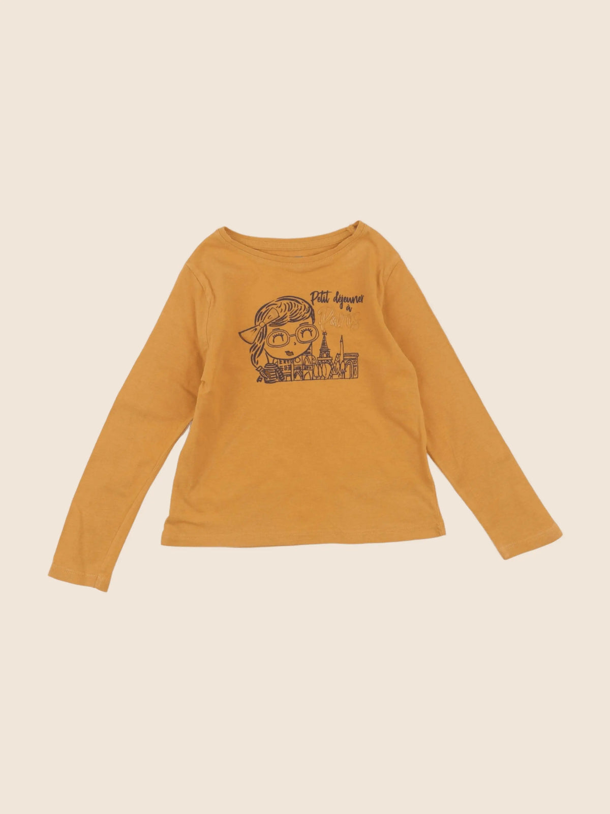 Vertbaudet - tee-shirt jaune - 4 ans