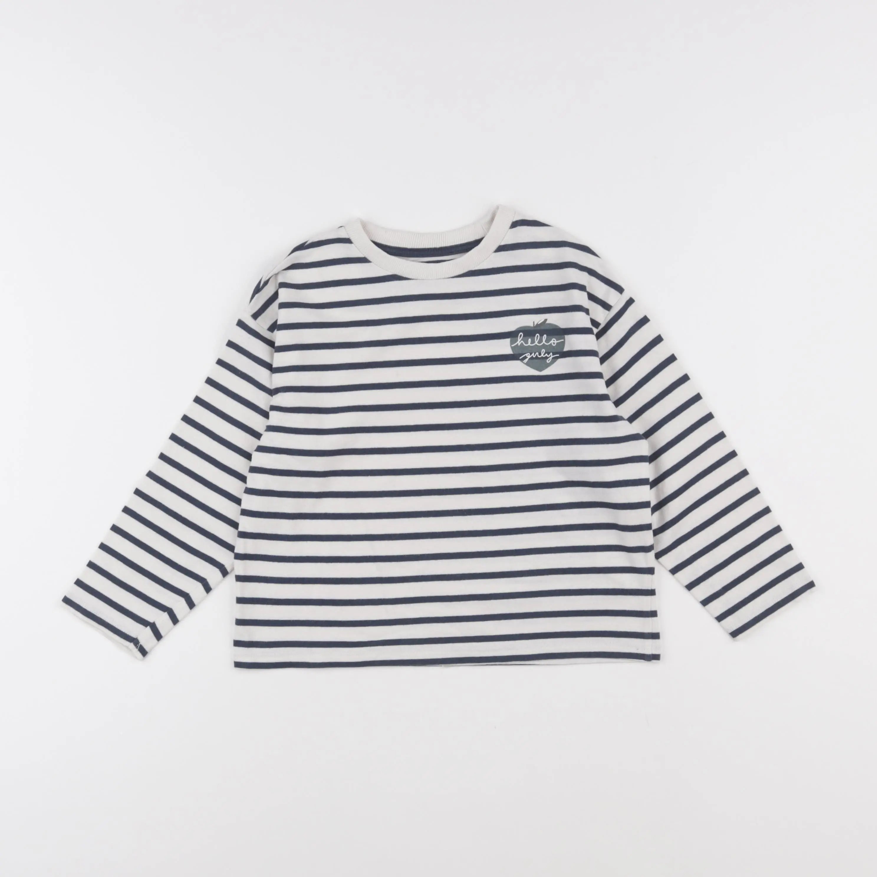 Vertbaudet - tee-shirt bleu, blanc - 6 ans