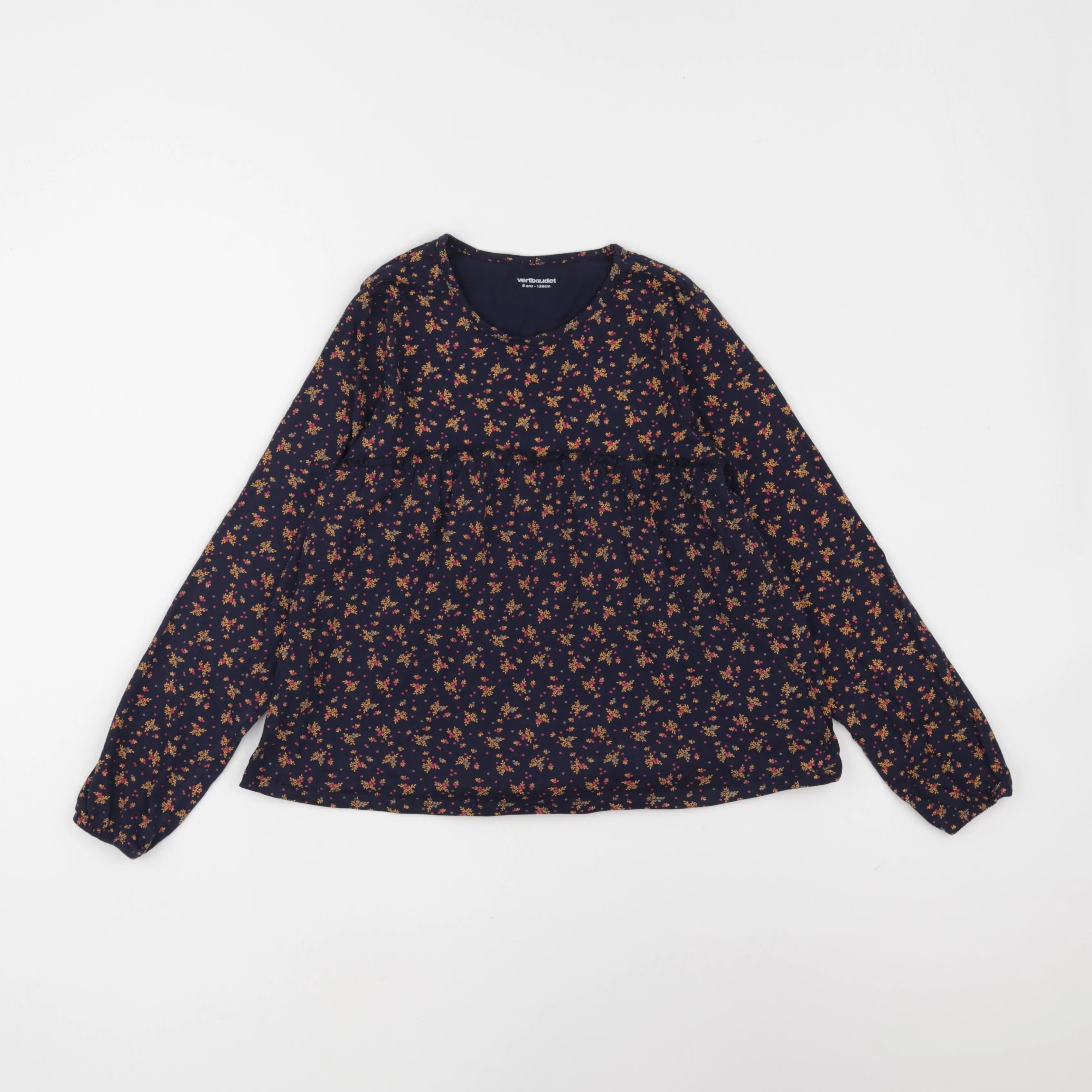 Vertbaudet - tee-shirt bleu - 8 ans