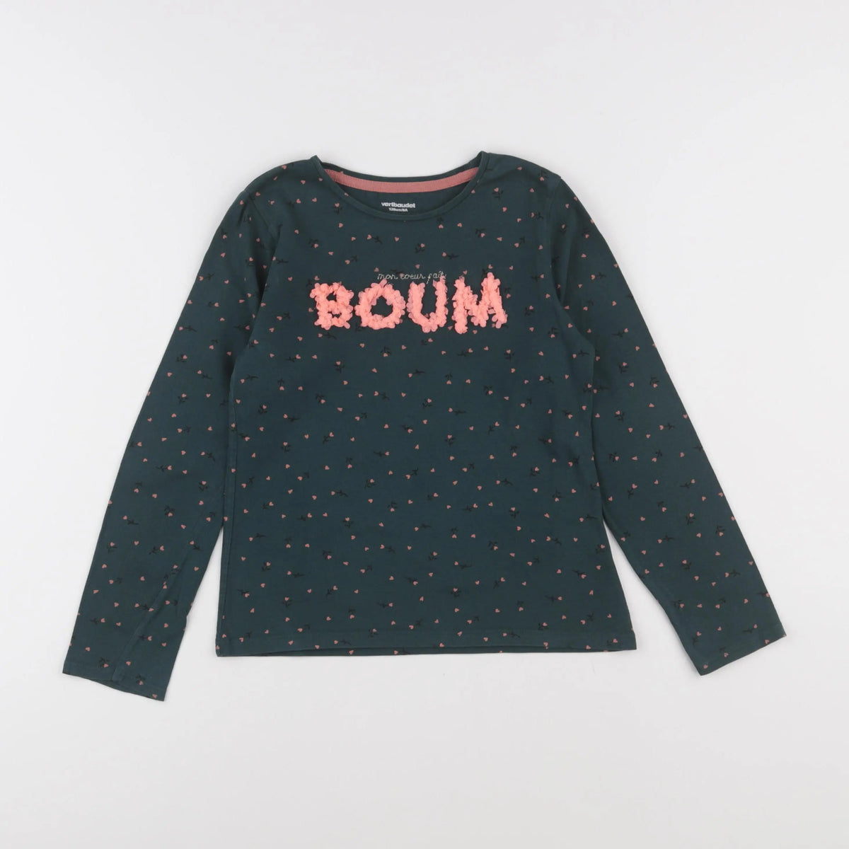 Vertbaudet - tee-shirt vert - 8 ans