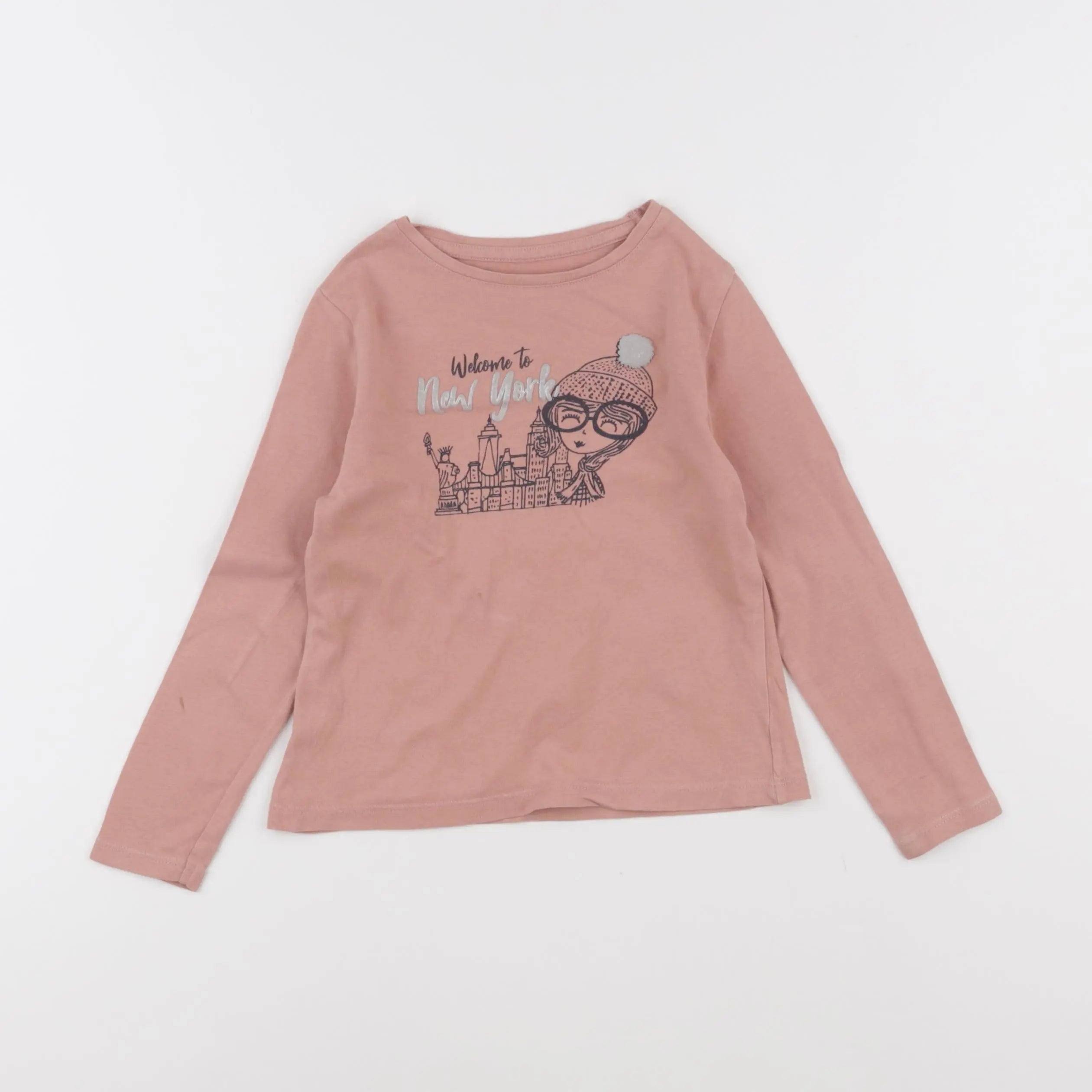Vertbaudet - tee-shirt rose - 4 ans