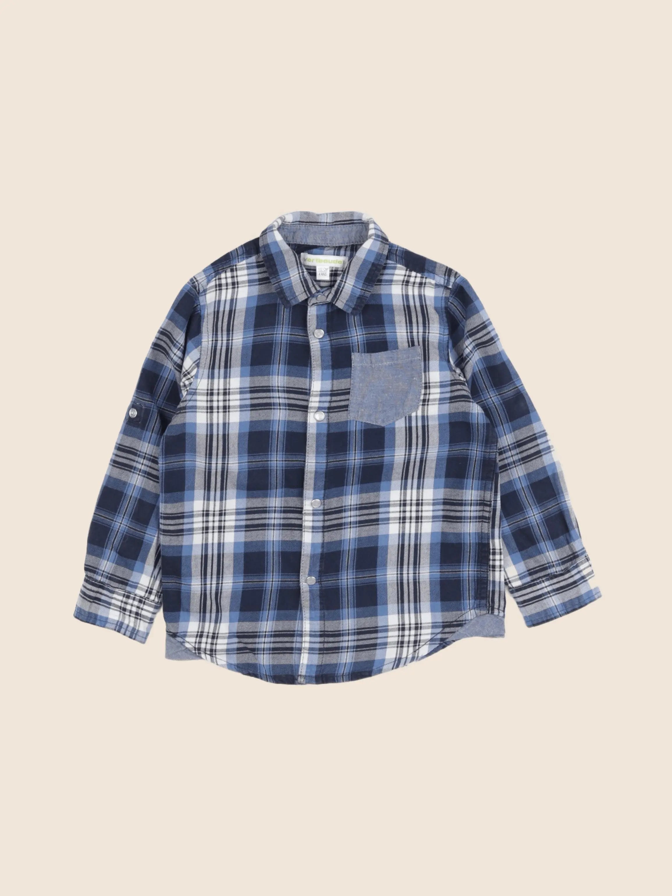 Vertbaudet - chemise bleu - 4 ans
