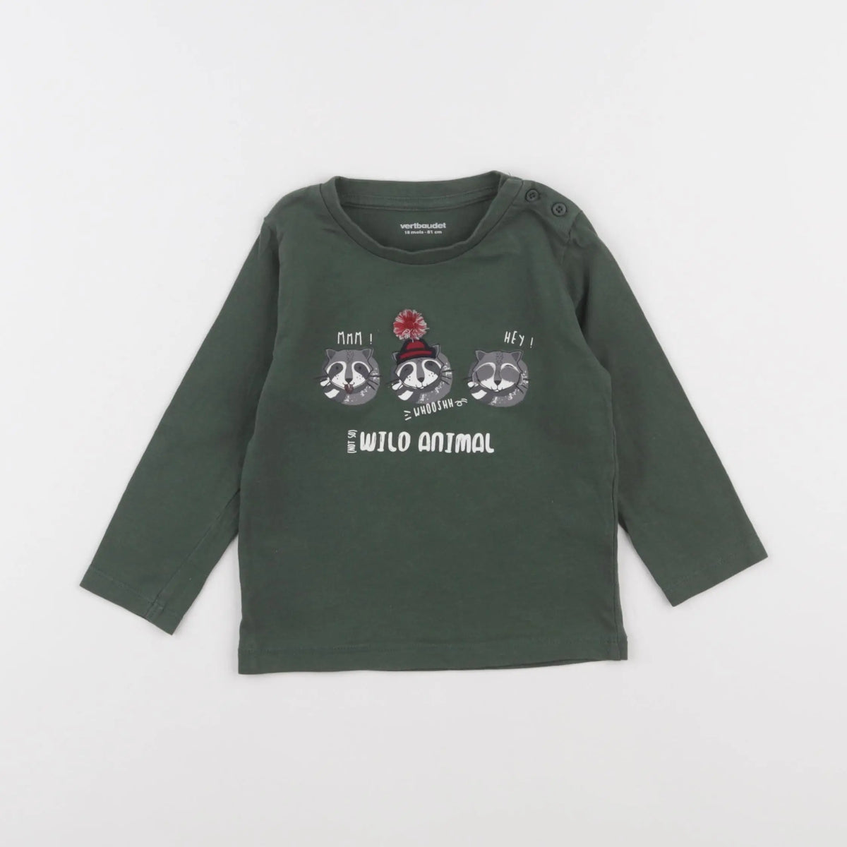 Vertbaudet - tee-shirt vert - 18 mois