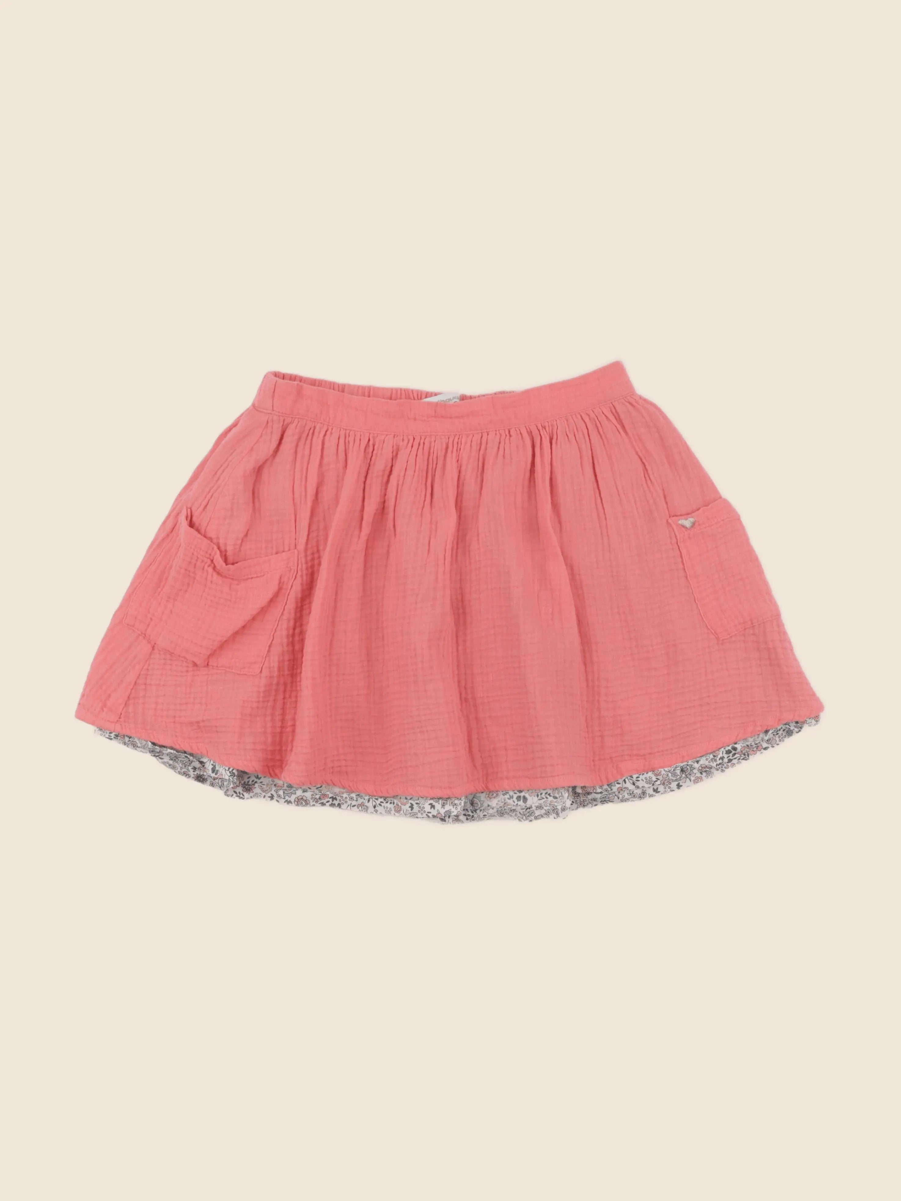 Vertbaudet - jupe réversible rose - 12 ans