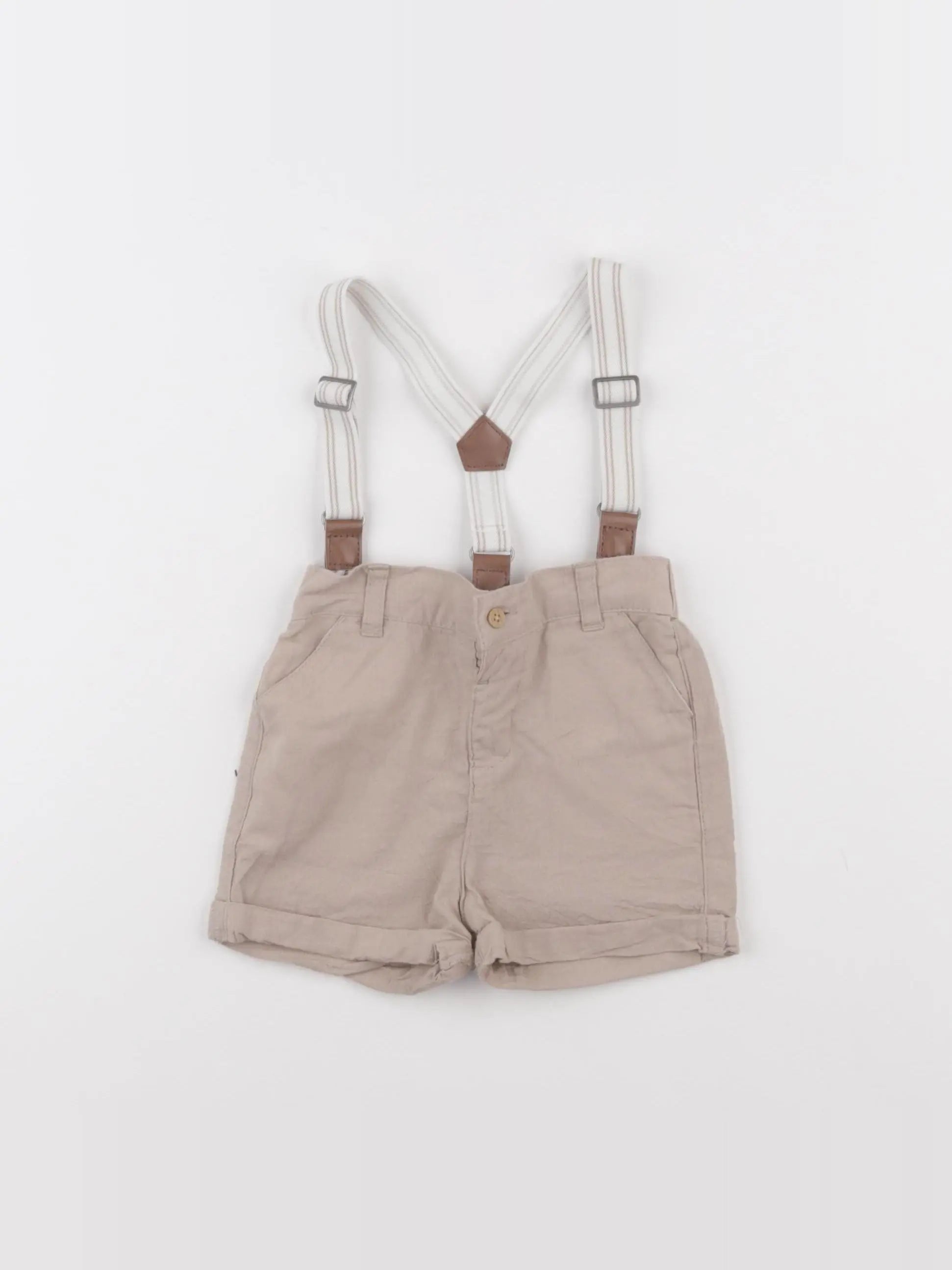 Vertbaudet - short beige - 12 mois
