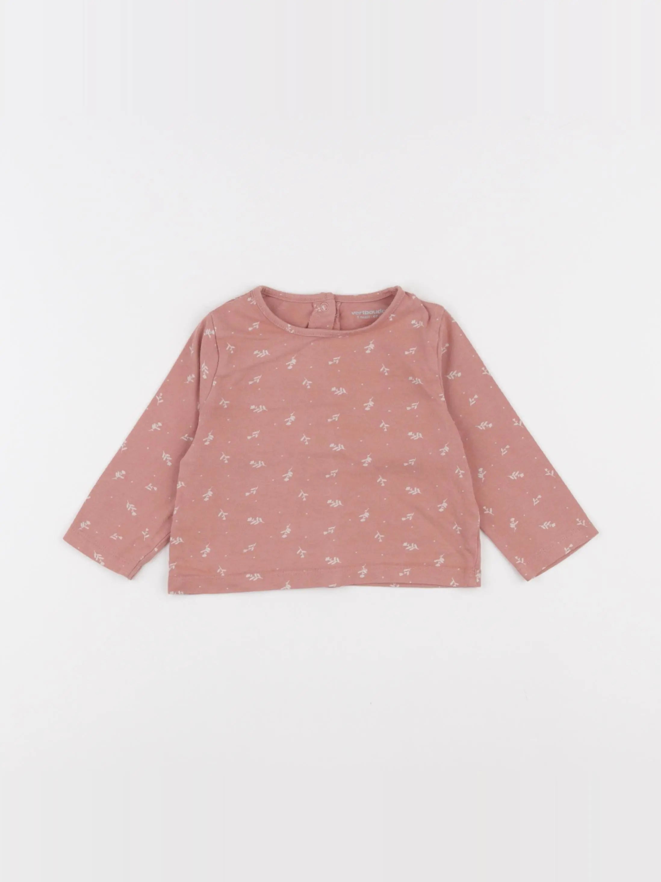 Vertbaudet - tee-shirt rose - 6 mois