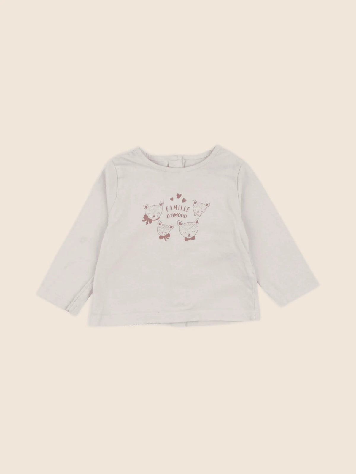 Vertbaudet - tee-shirt beige - 6 mois