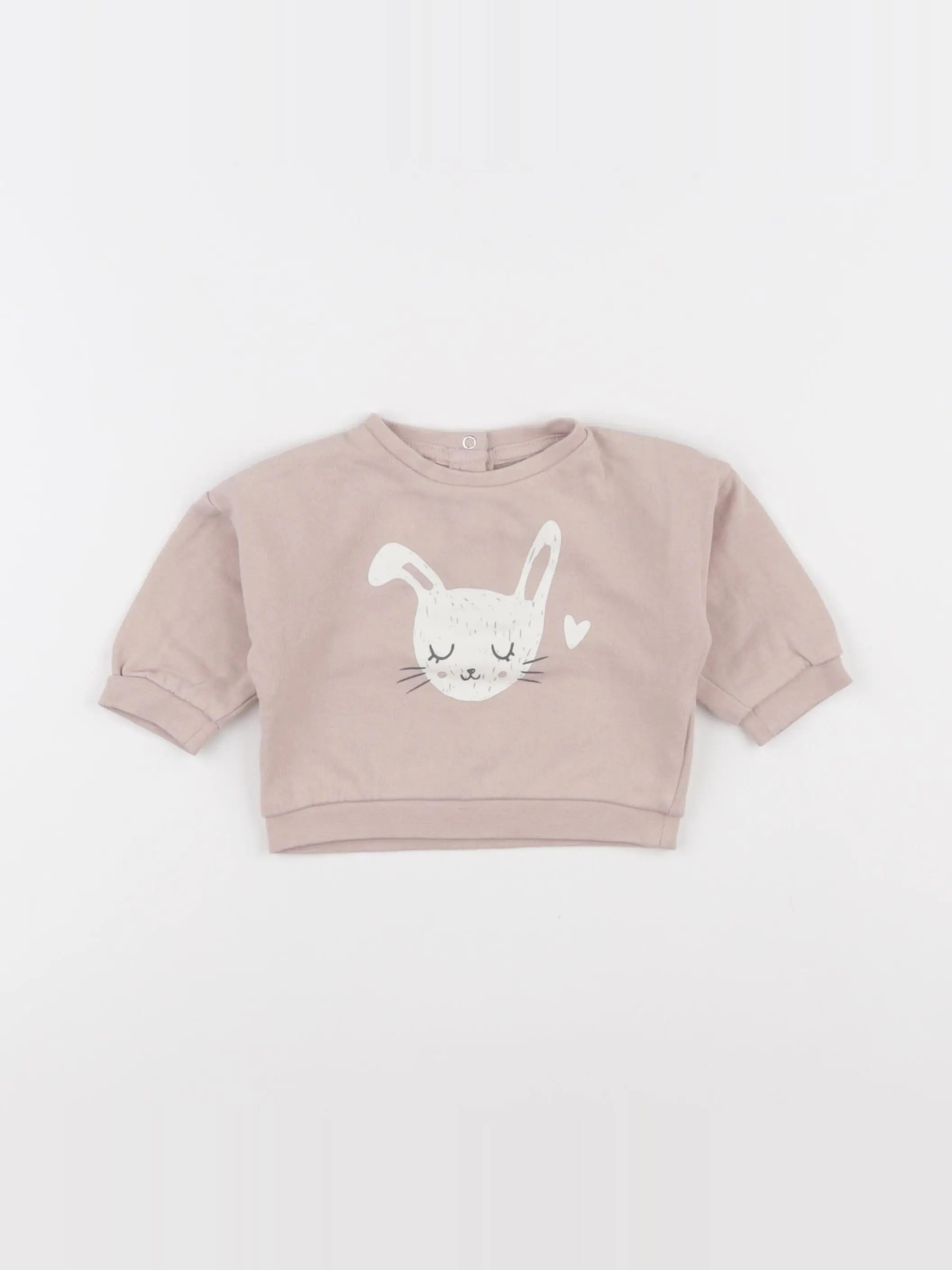 Vertbaudet - sweat rose - 3 mois