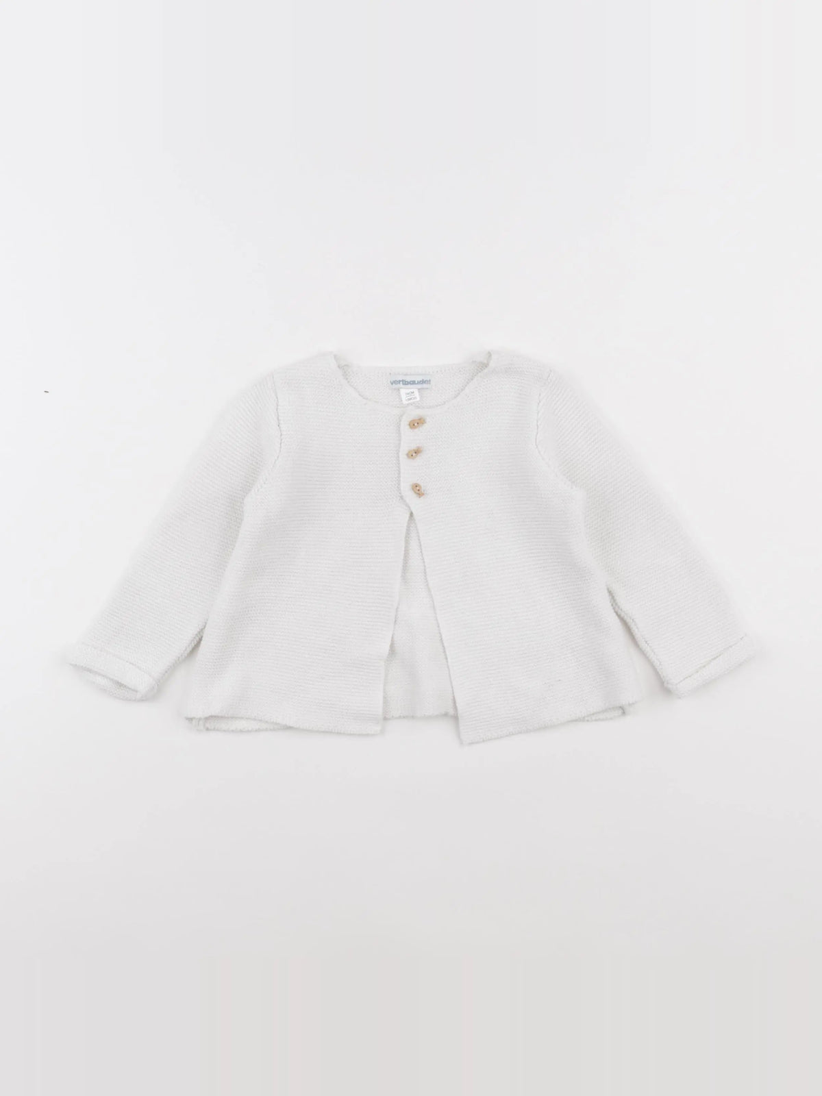 Jacadi - gilet blanc - 12 mois