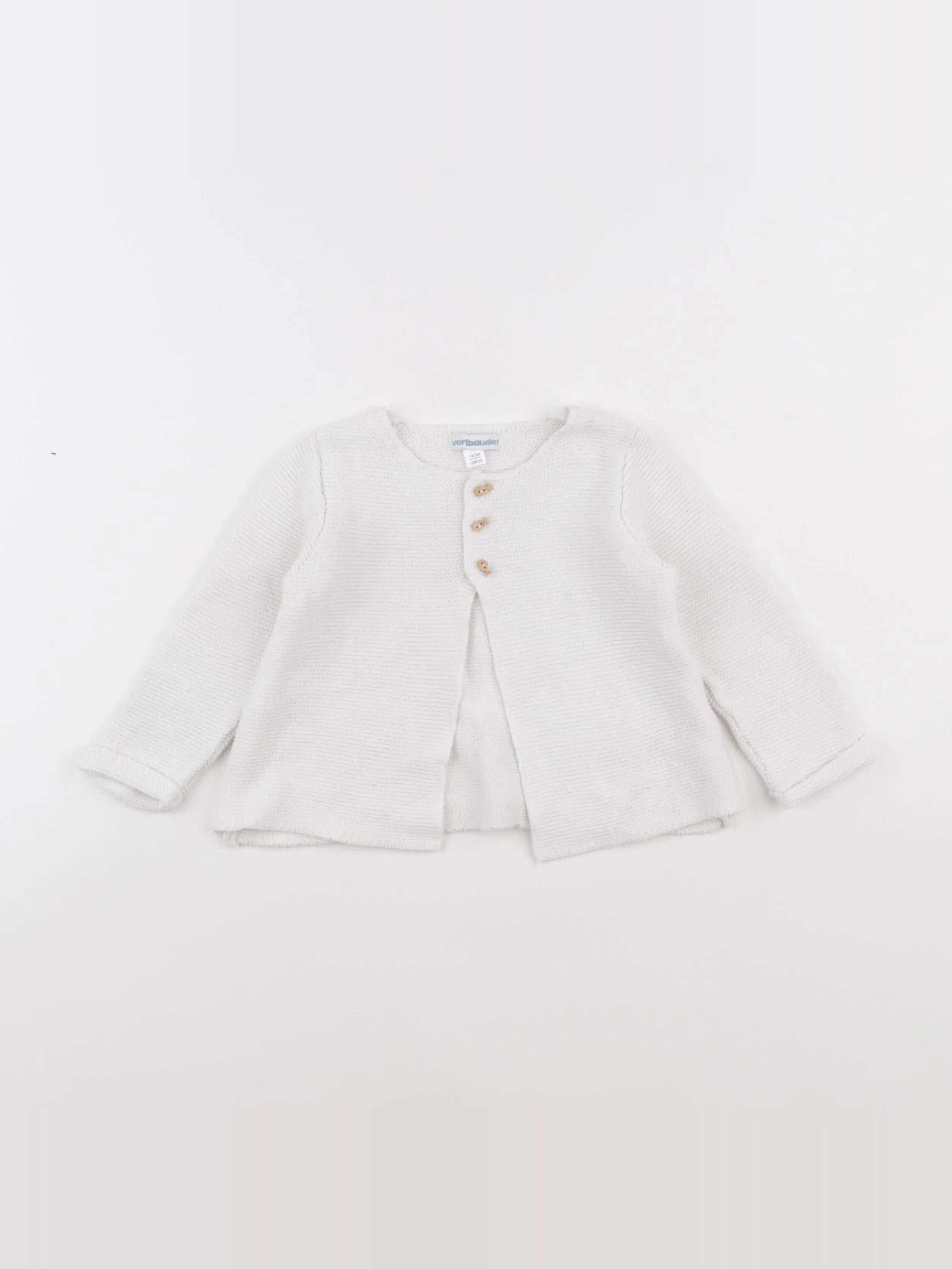 Jacadi - gilet blanc - 12 mois