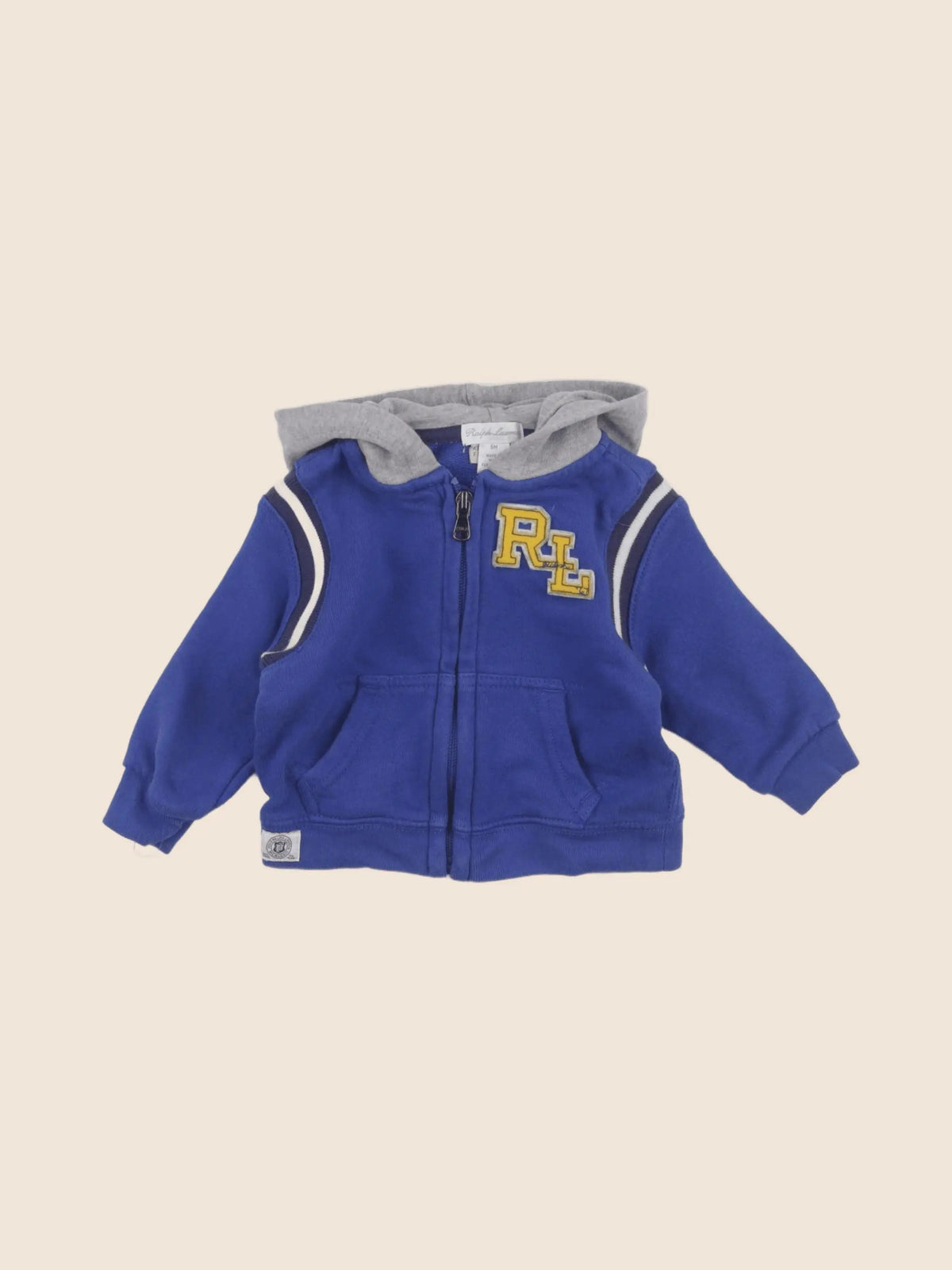 Ralph Lauren - sweat imprimé au dos bleu - 6 mois