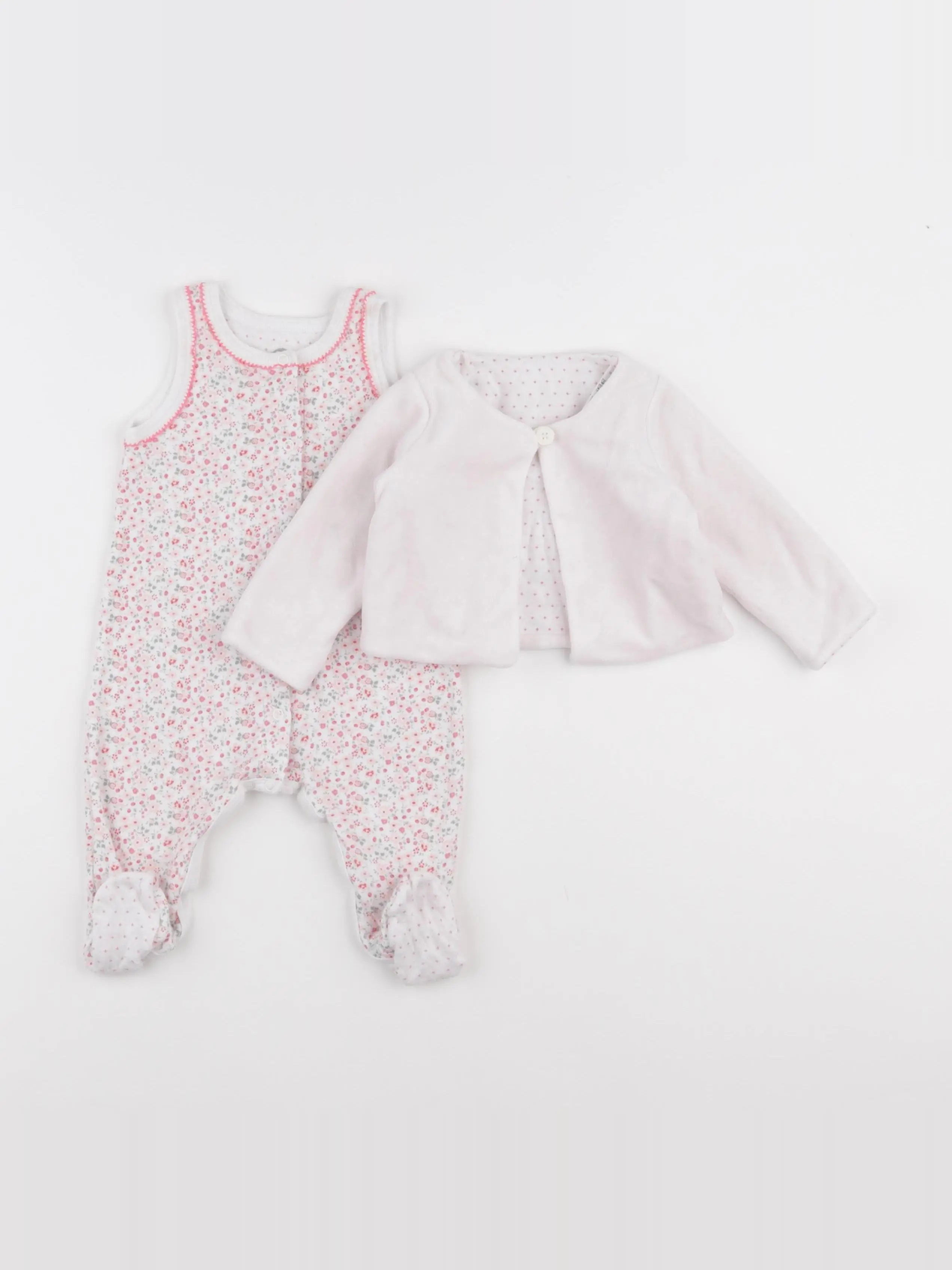 Petit Bateau - ensemble rose - 3 mois