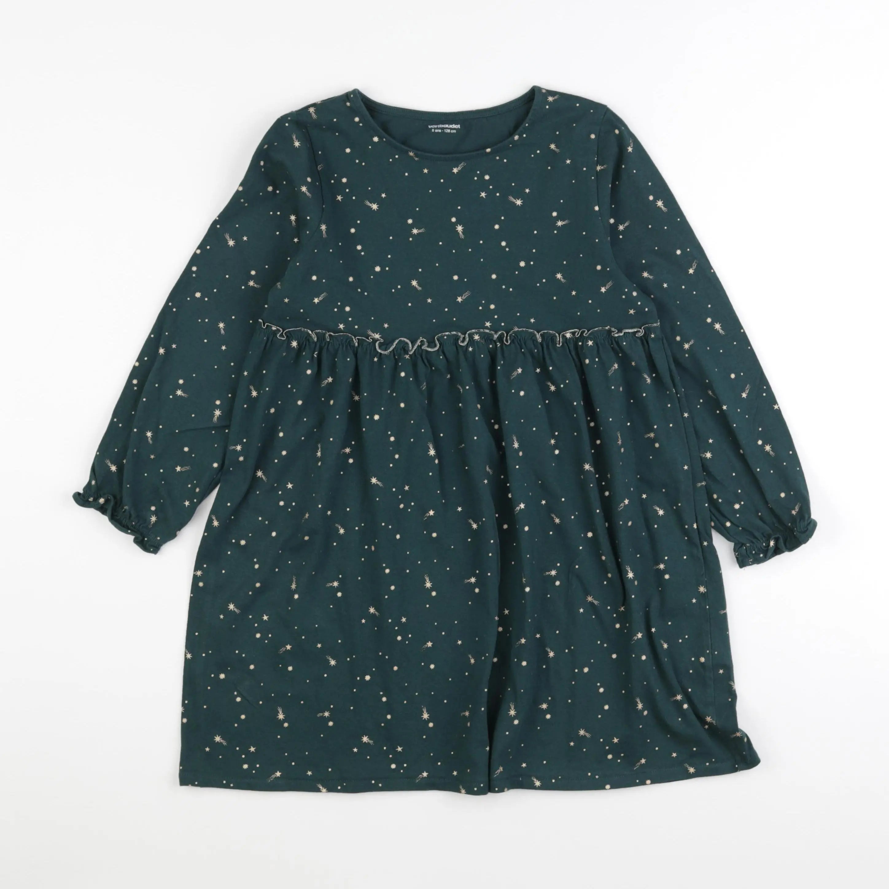 Vertbaudet - robe vert - 8 ans